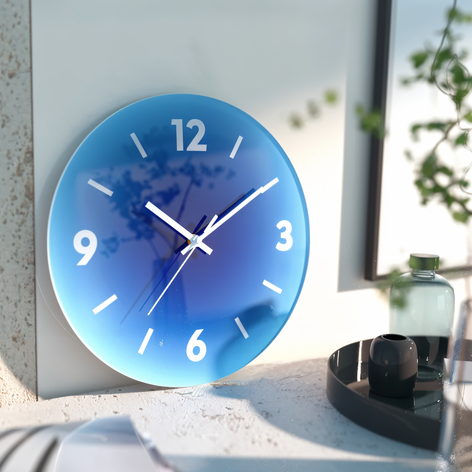 Bello Wall Clock | Silent Quartz Movement, Glass Design - Ø 30 cm