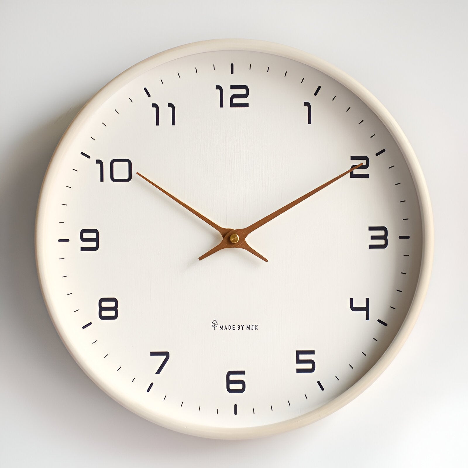 Nori Wall Clock | Silent Quartz, Natural Wood Frame