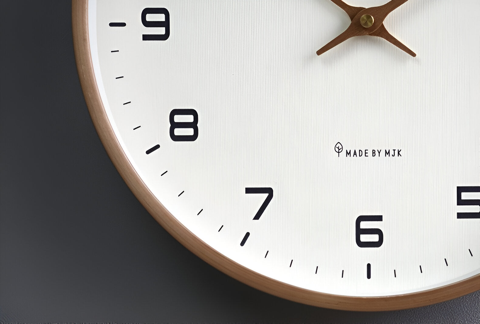 Nori Wall Clock | Silent Quartz, Natural Wood Frame