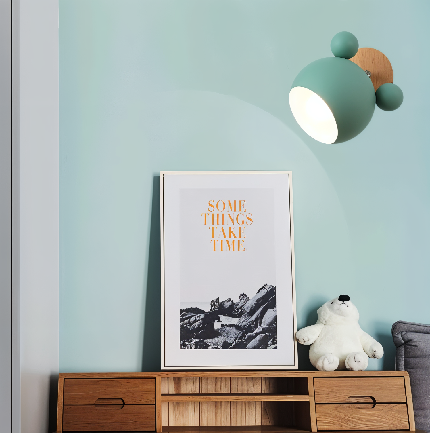 Blinky Wall Lamp | Adjustable Light Direction, Aluminium & Wood