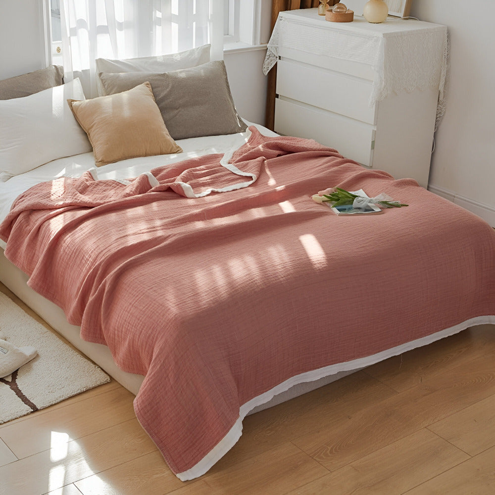 Breeze Summer Blanket | 100% Cotton, Breathable Mousseline