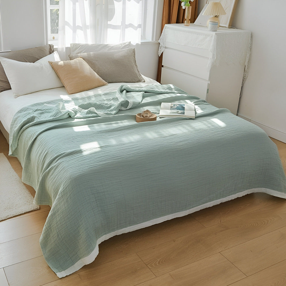 Breeze Summer Blanket | 100% Cotton, Breathable Mousseline