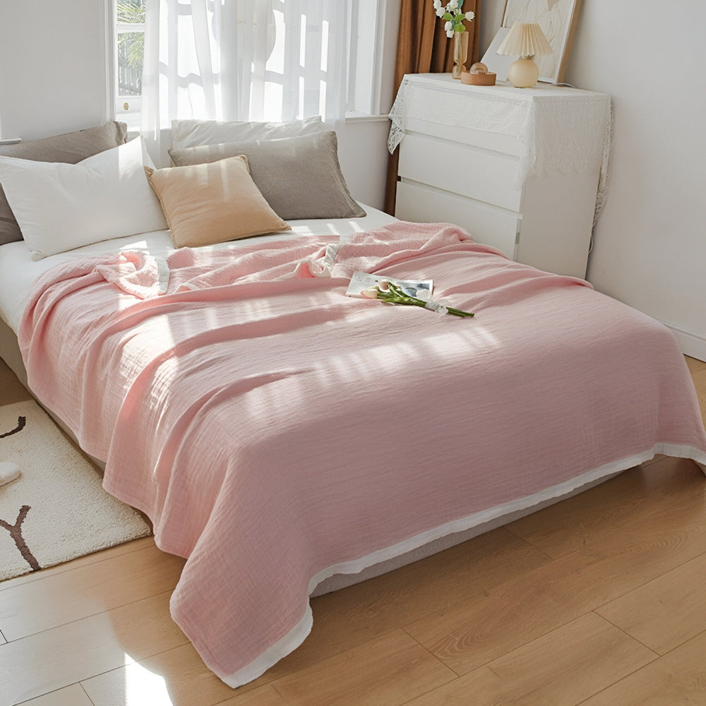 Breeze Summer Blanket | 100% Cotton, Breathable Mousseline