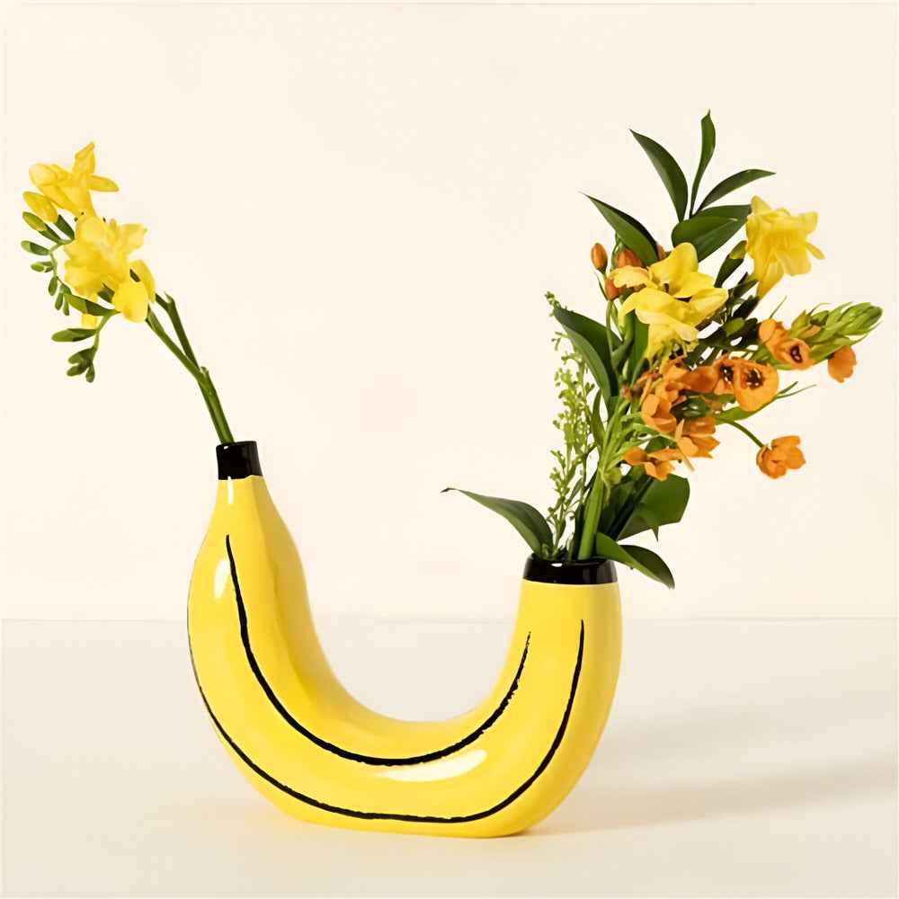 Bela Banana Vaas | Uniek Bananenvorm Design, Hoogwaardige Hars