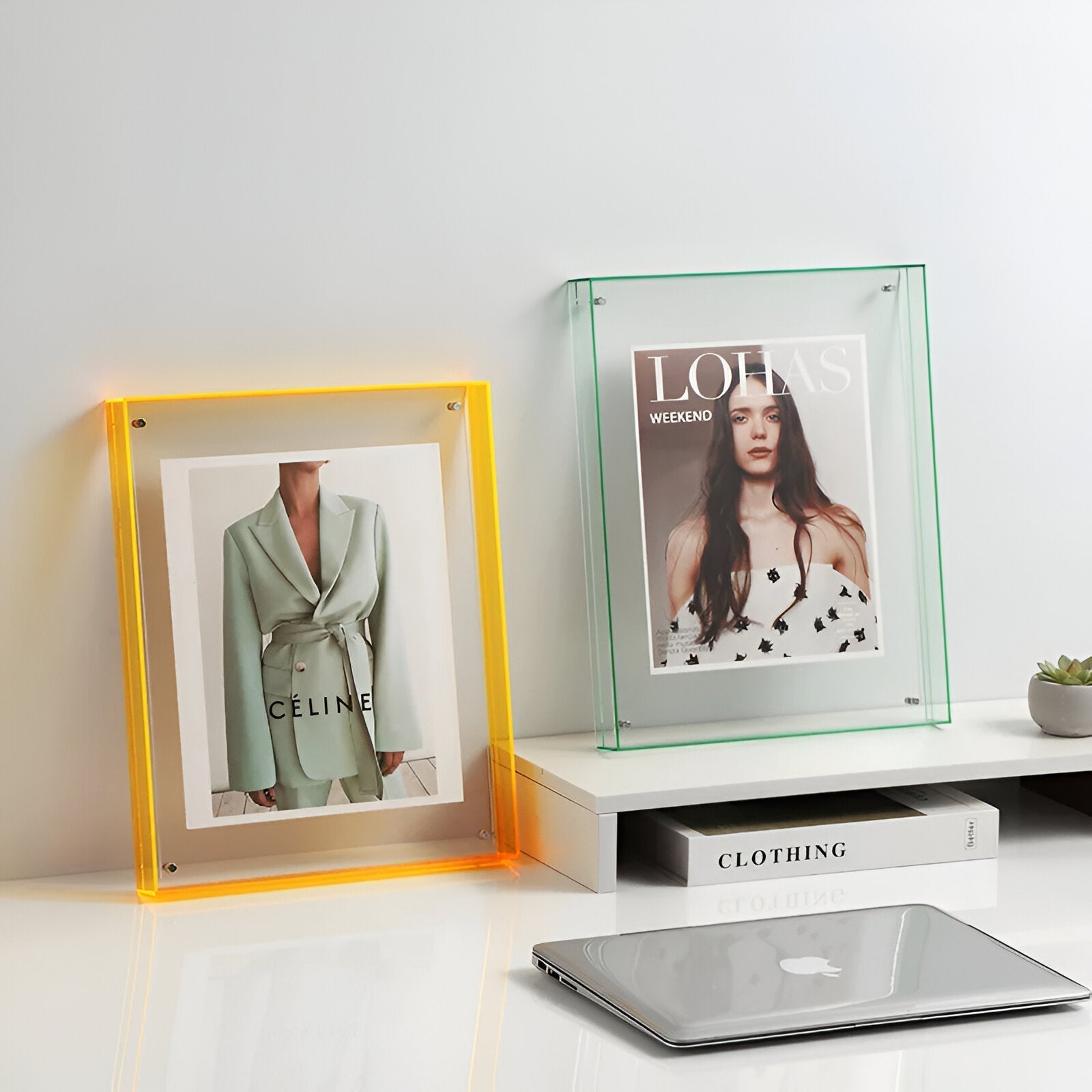 Seravina Acrylic Photo Frame | Modern Minimalist, Freestanding Display