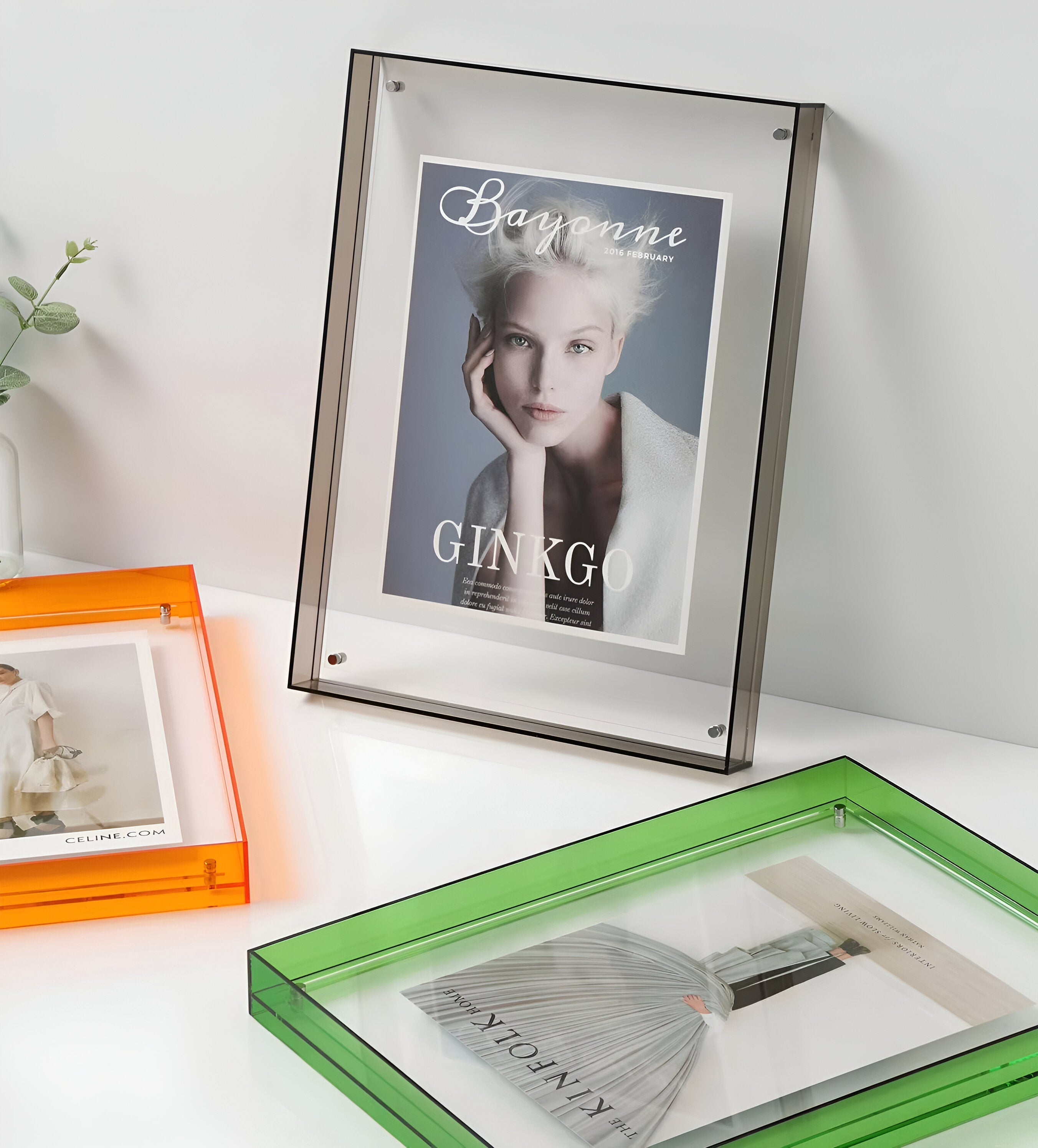 Seravina Acrylic Photo Frame | Modern Minimalist, Freestanding Display