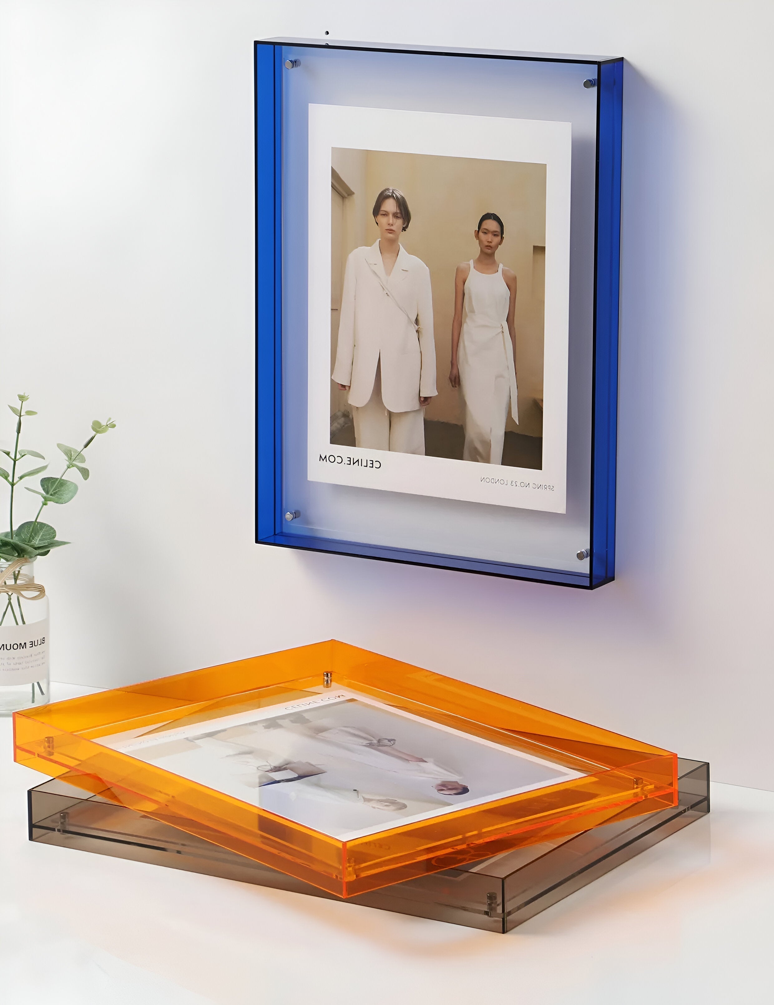 Seravina Acrylic Photo Frame | Modern Minimalist, Freestanding Display