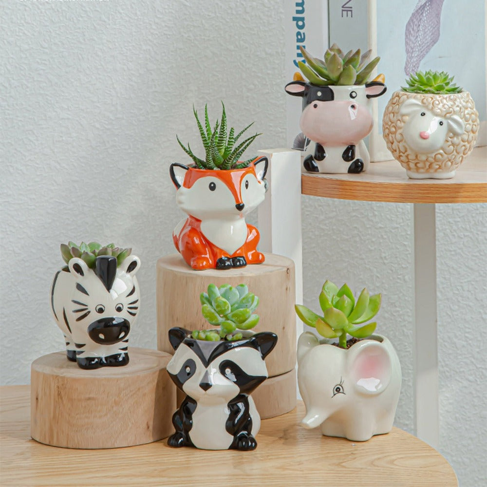 Bingo Animal Planters | Ceramic, 5 Unique Variants for Succulents