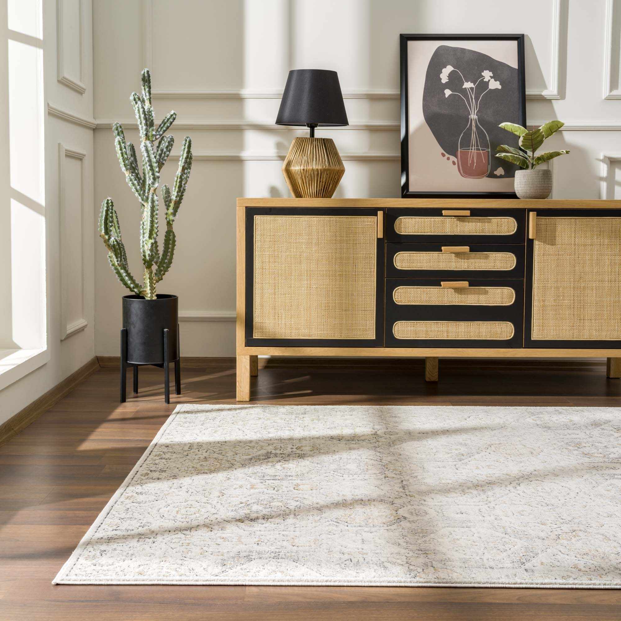 Paxley Area Rug  Moroccan Style, Medium Pile Polypropylene