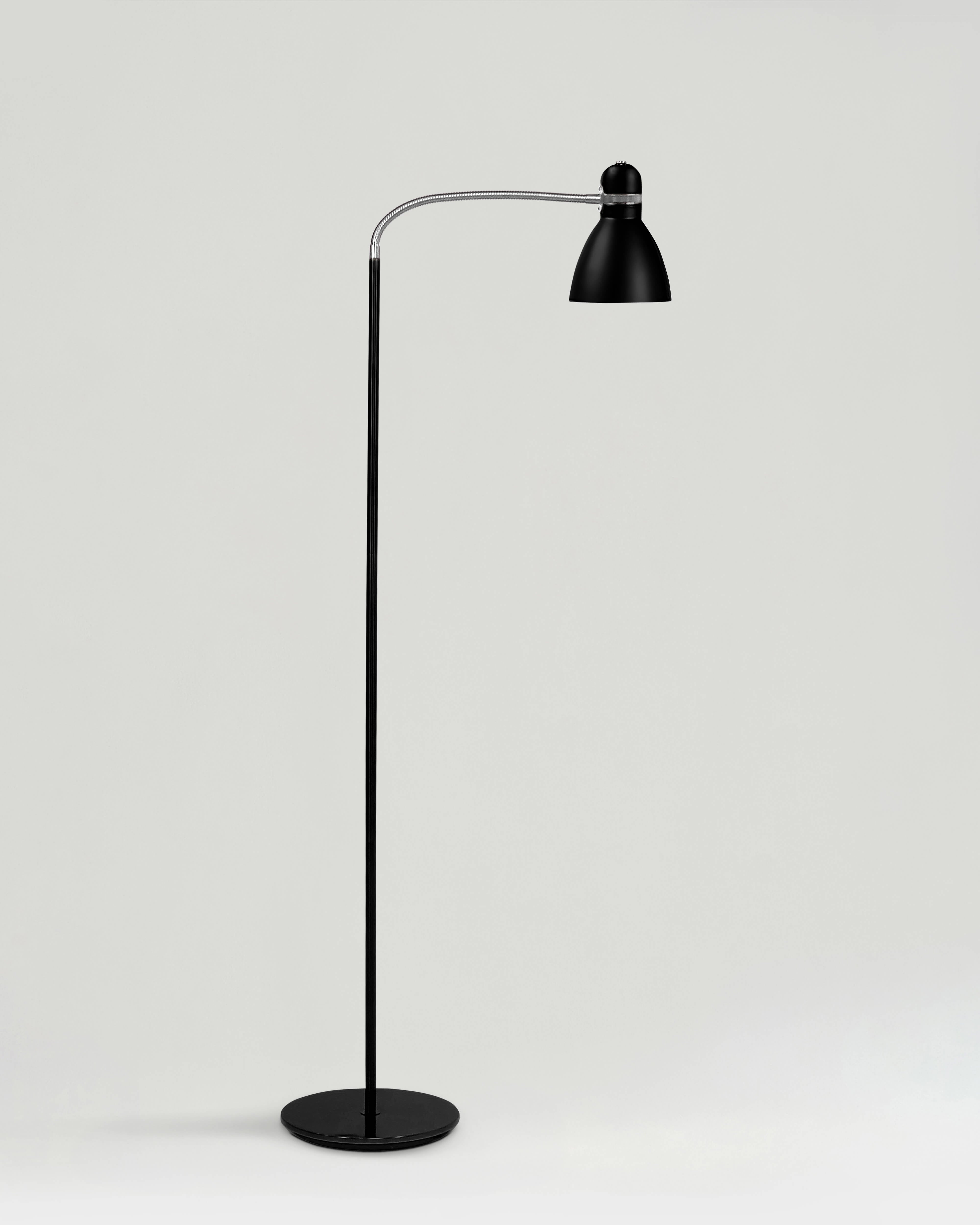 Avela Floor Lamp | Adjustable Height, Brass Finish