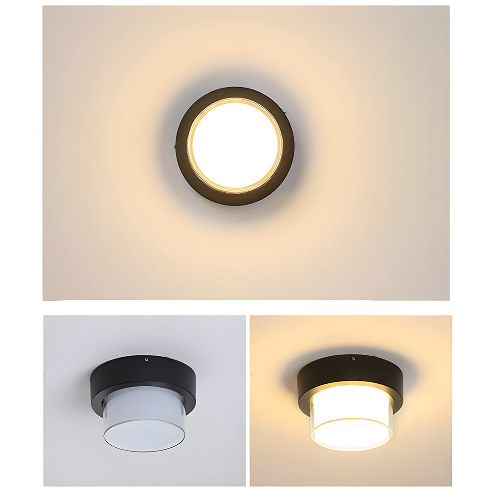 Bela Outdoor LED Ceiling Light | IP68 Waterproof, Modern Black Finish