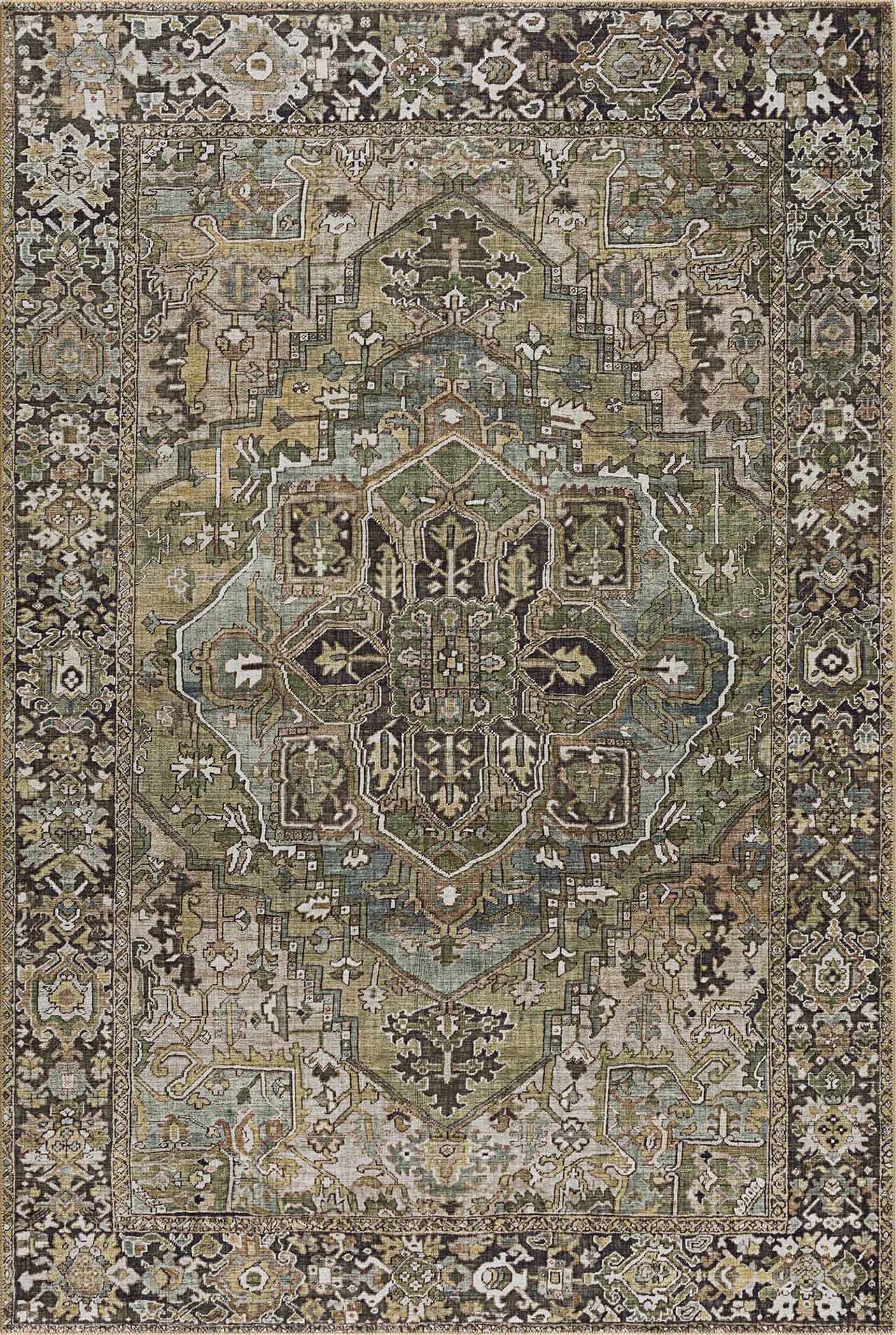 Navi Sage Green Area Rug  Machine Woven  100% Polyester