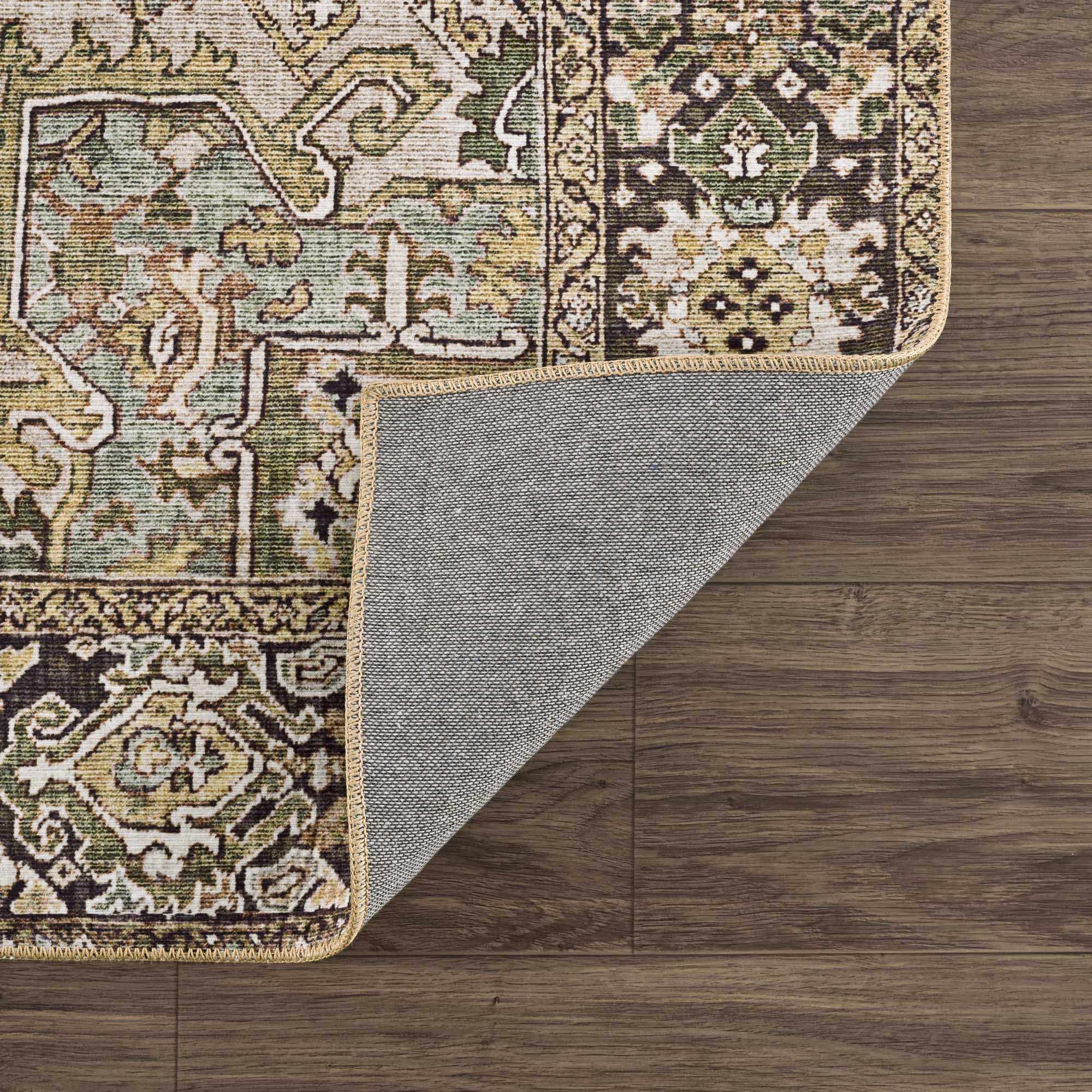 Navi Sage Green Area Rug  Machine Woven  100% Polyester