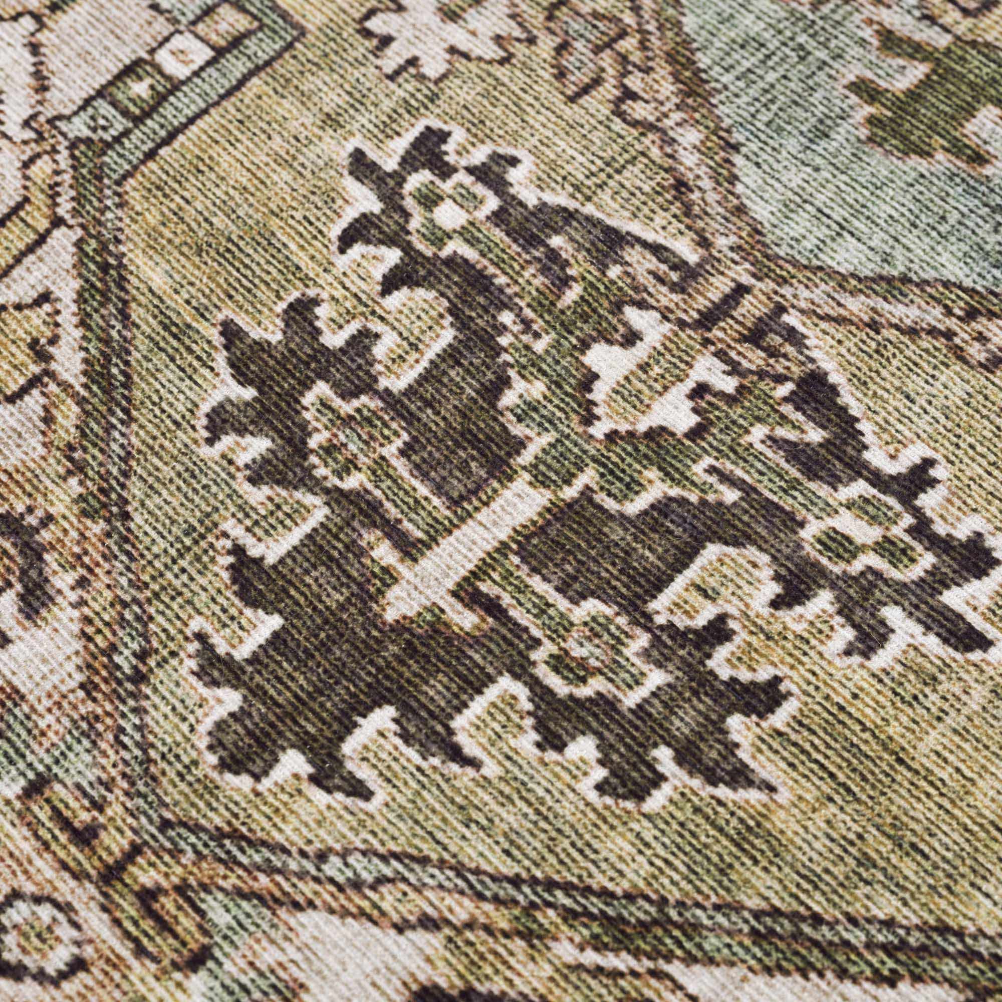 Navi Sage Green Area Rug  Machine Woven  100% Polyester