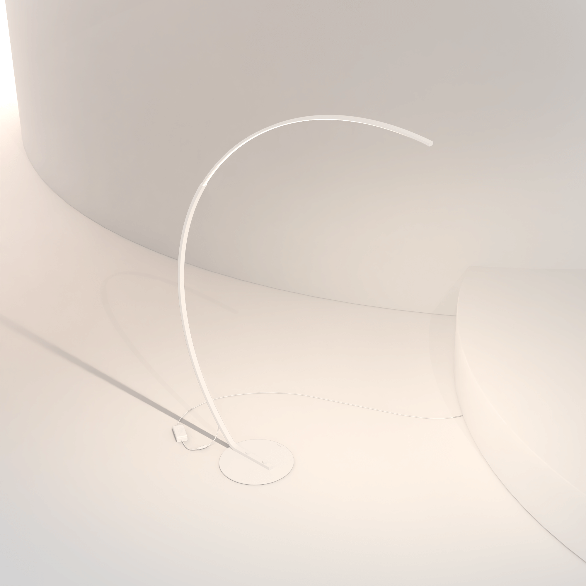 Luna Floor Lamp | Matte Black, Dimmable LED 2700K Light