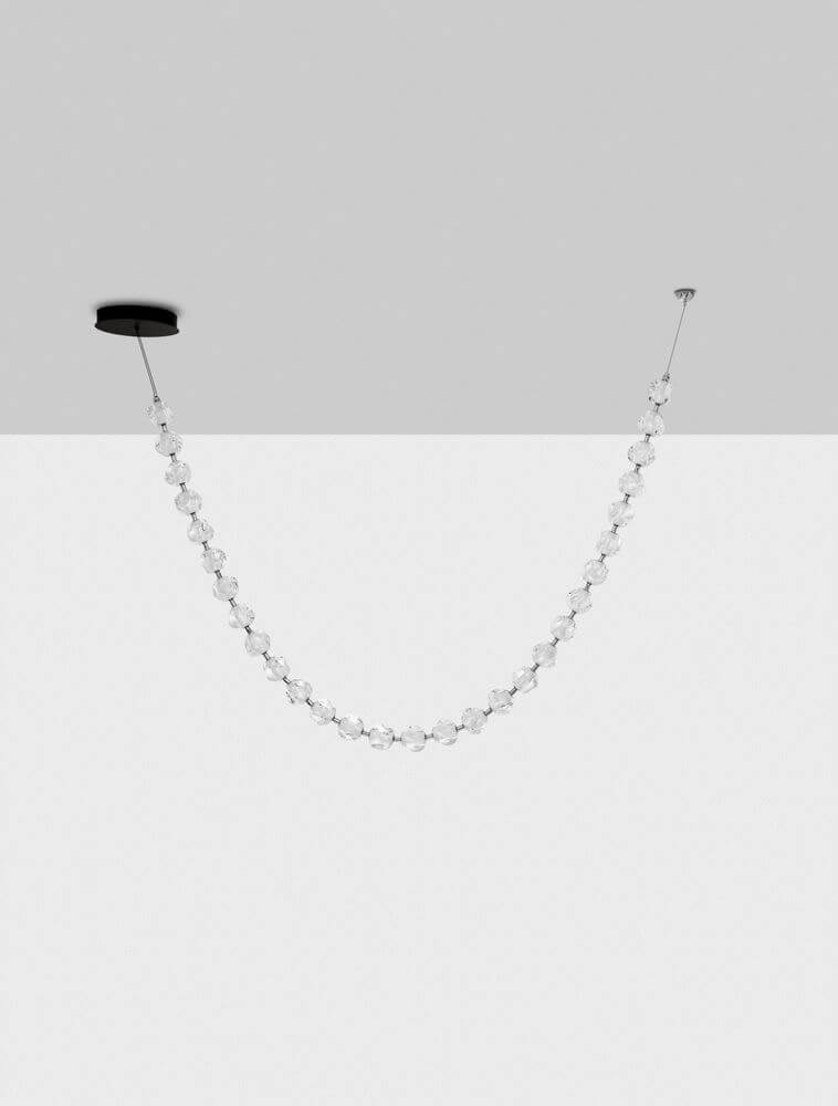 Belo LED Ceiling Light | 29-Bulb, Dimmable 3000K Black & Chrome