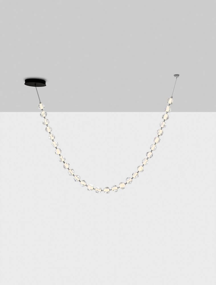 Belo LED Ceiling Light | 29-Bulb, Dimmable 3000K Black & Chrome