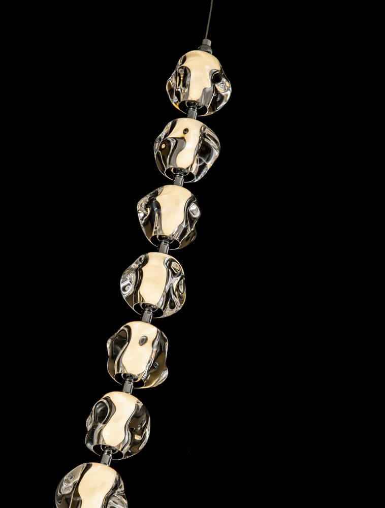 Belo LED Ceiling Light | 29-Bulb, Dimmable 3000K Black & Chrome