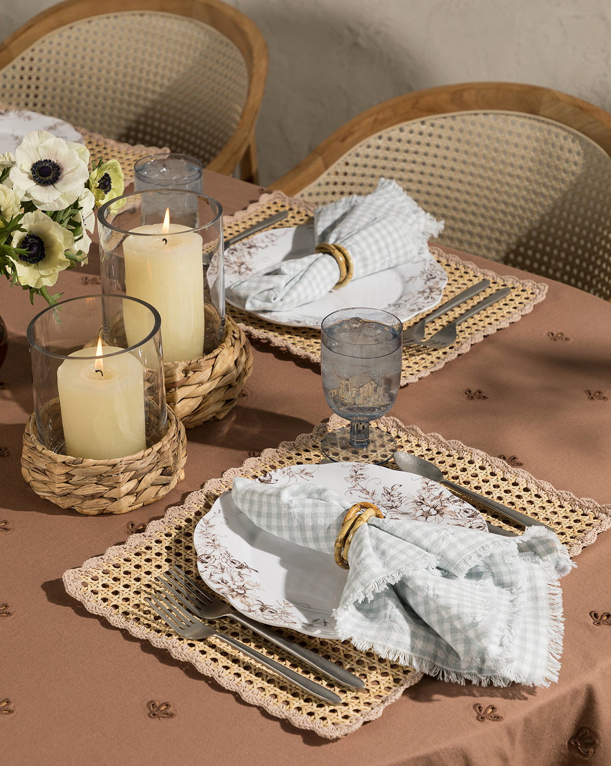 Bela Dinner Plates Set of 4 Melamine with Scalloped Edges