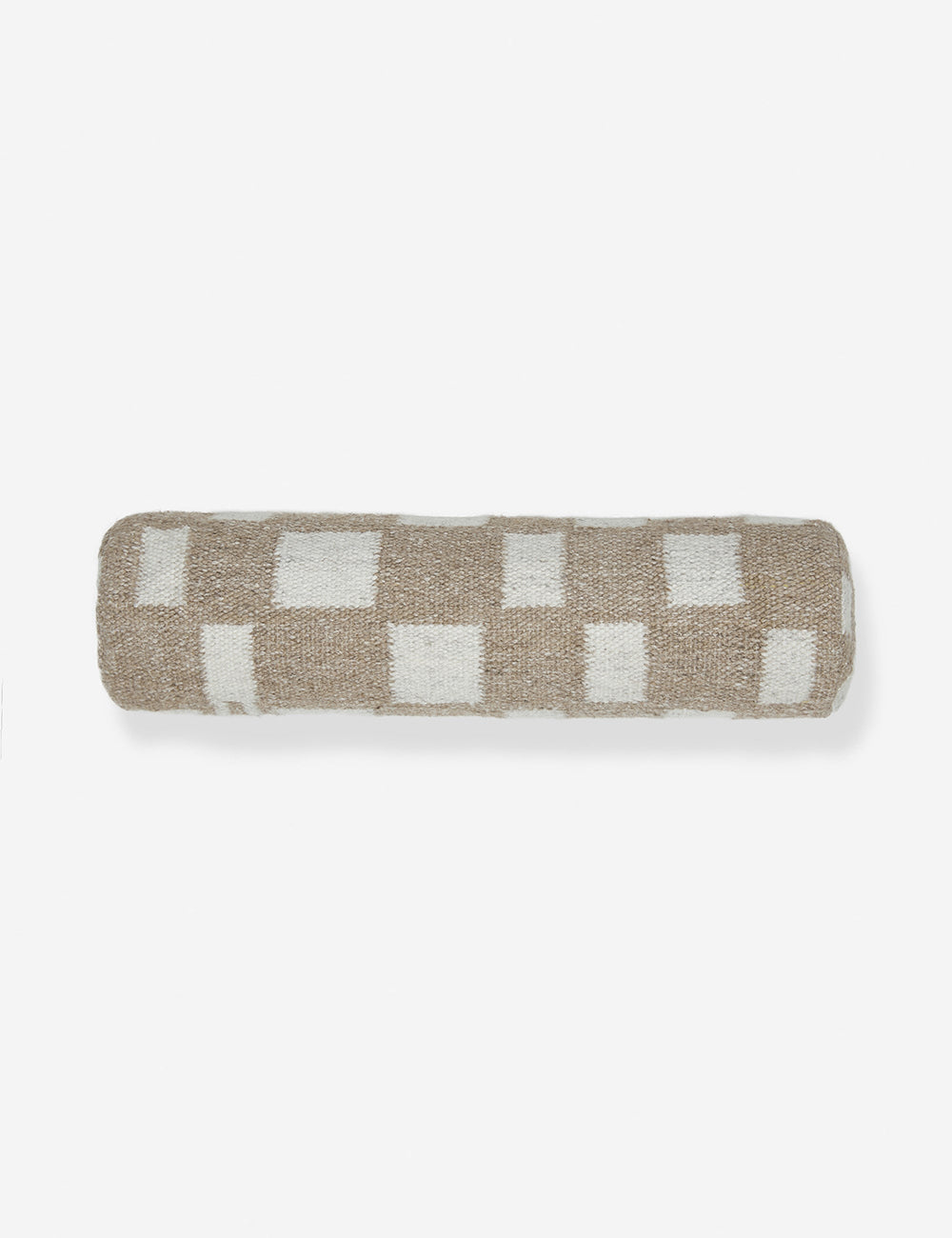 Bela Bolster Pillow | Organic Checkerboard Design, Woven Texture