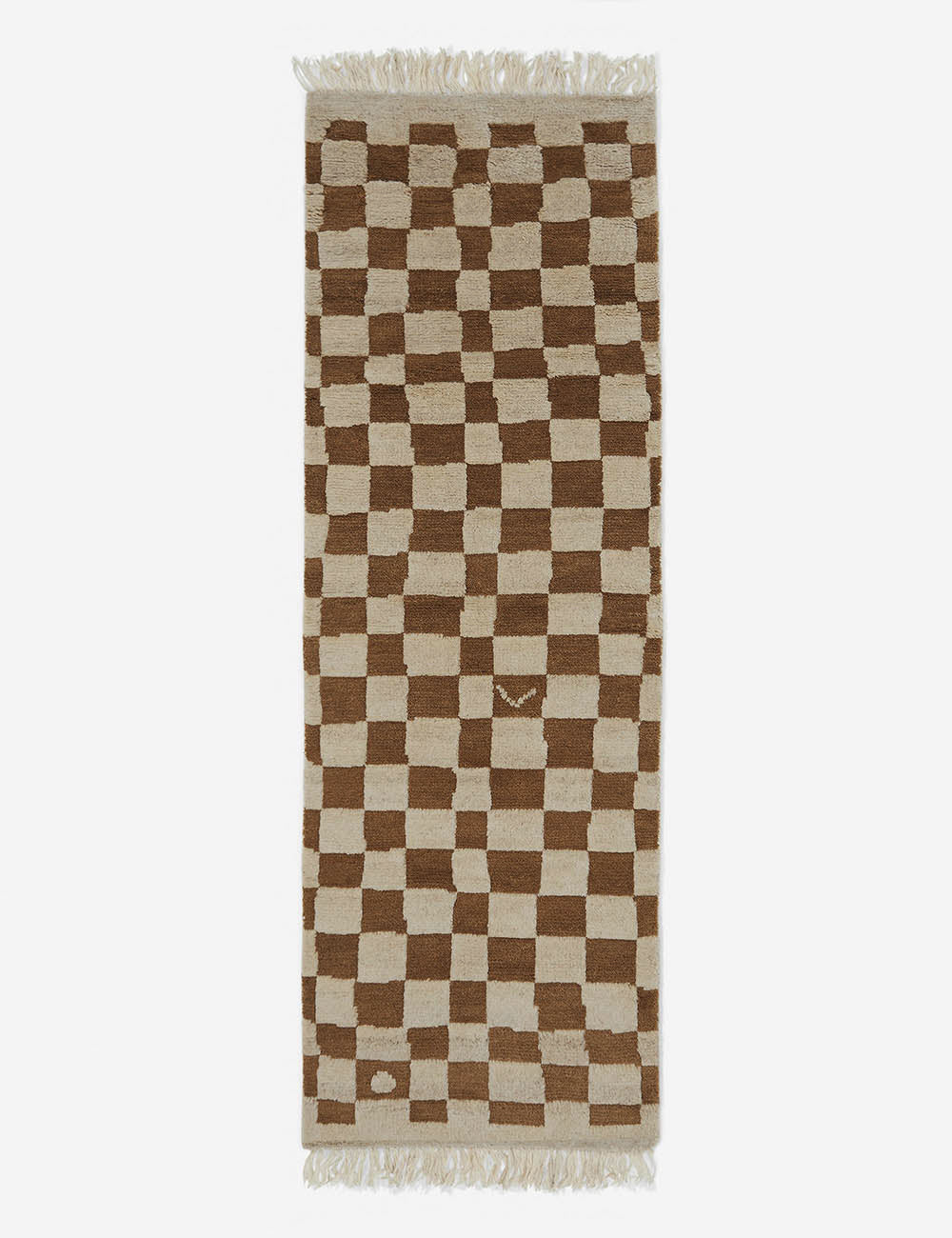 Bramble Hand-Knotted Wool Rug | Irregular Checkerboard Design