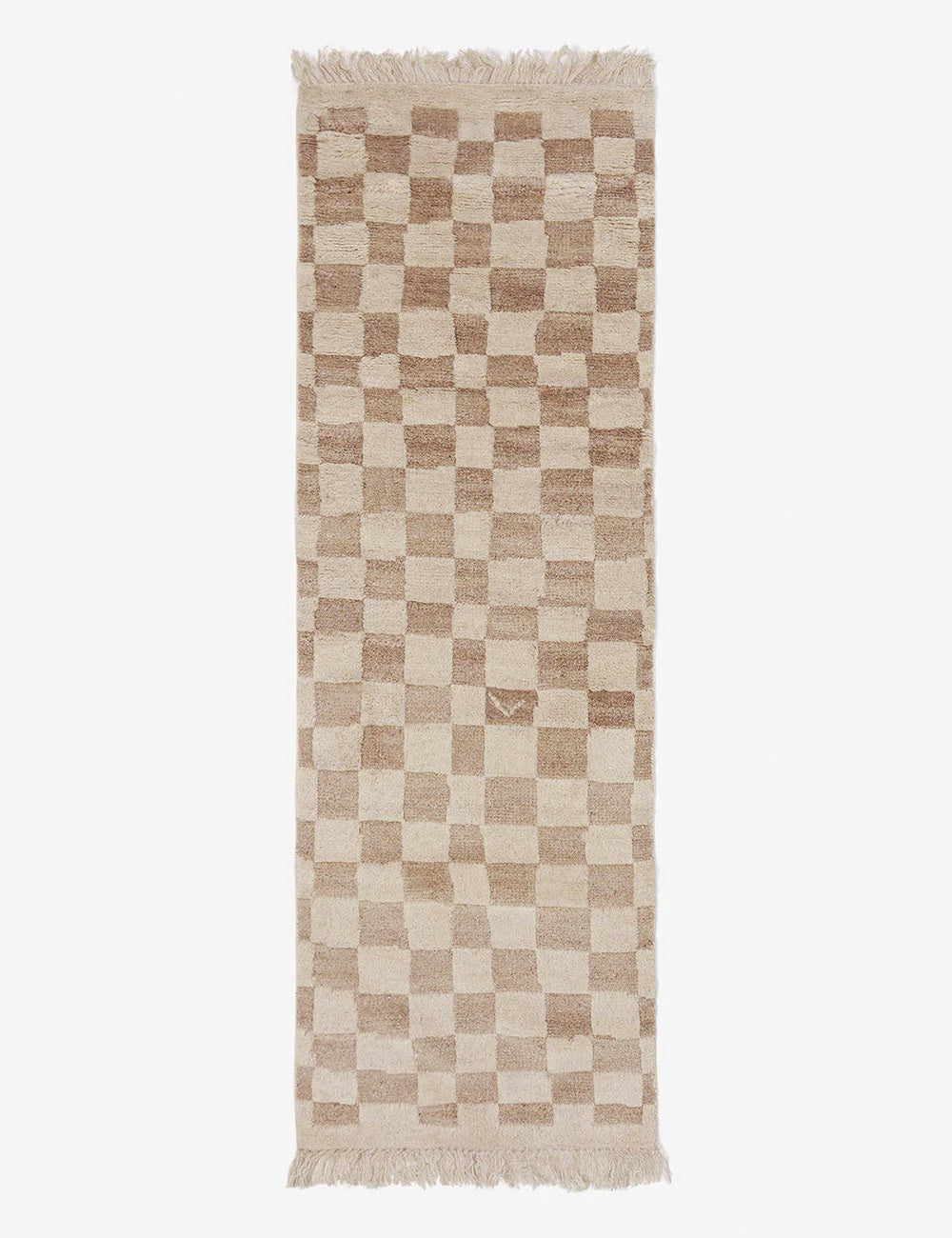 Bramble Hand-Knotted Wool Rug | Irregular Checkerboard Design