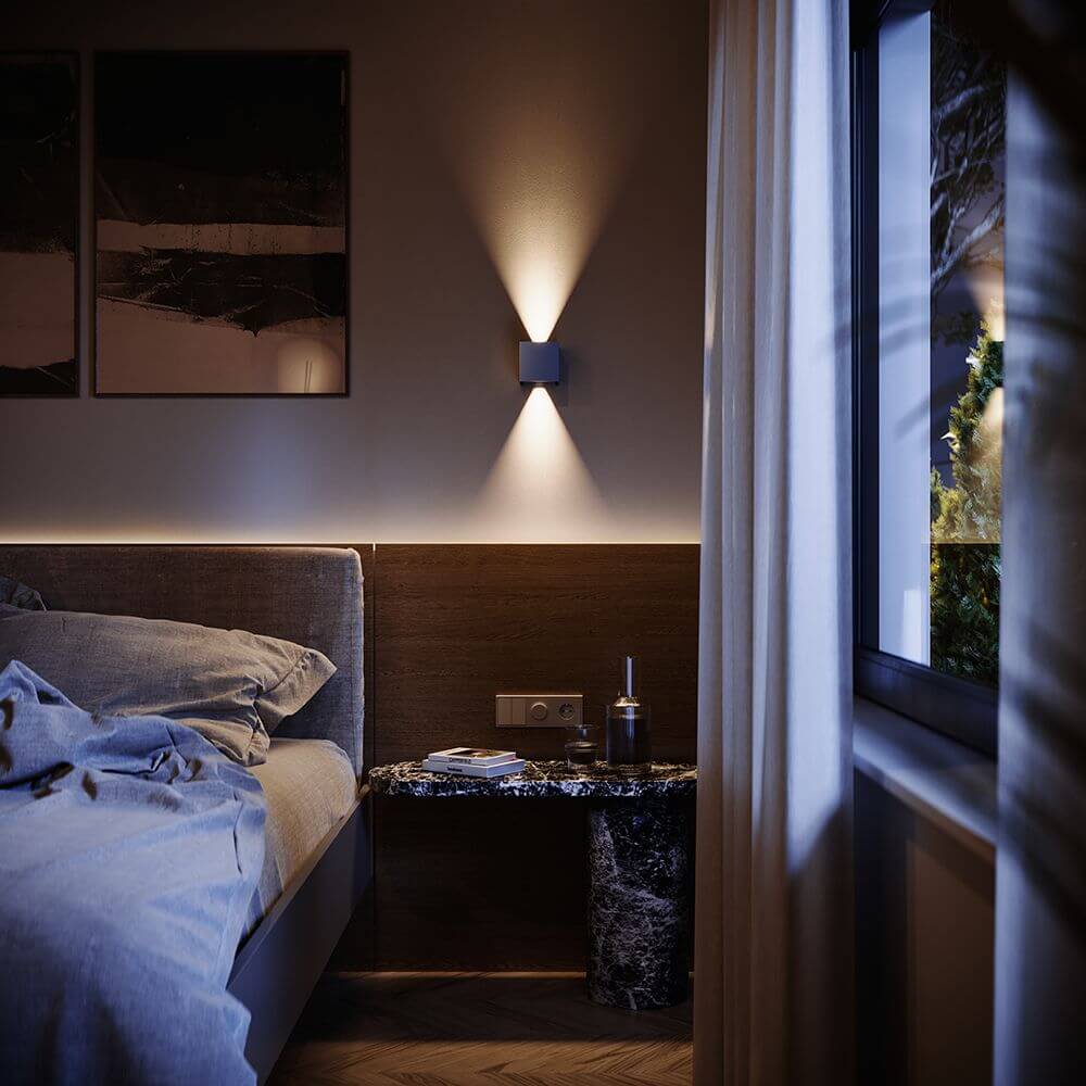 Brix LED Wall Lamp | Adjustable Light Flaps, Indoor & Outdoor IP44