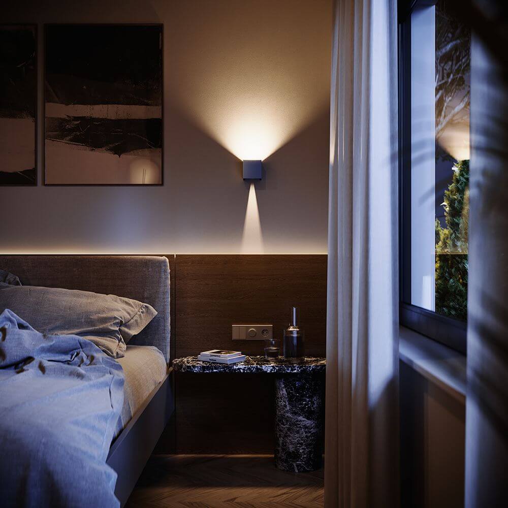 Brix LED Wall Lamp | Adjustable Light Flaps, Indoor & Outdoor IP44