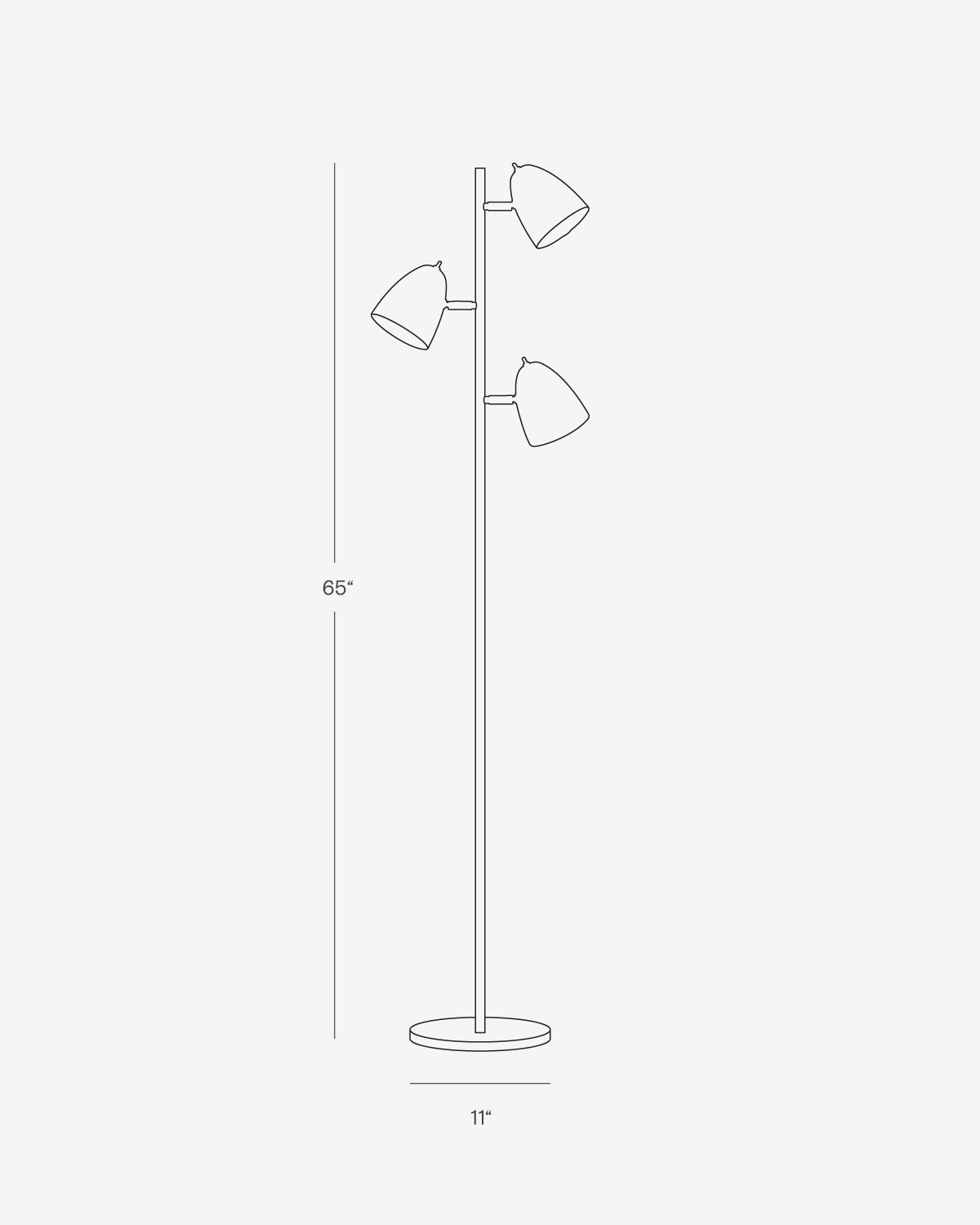 Juno Multi-Light Floor Lamp | 360-Degree Adjustable, LED Bulbs