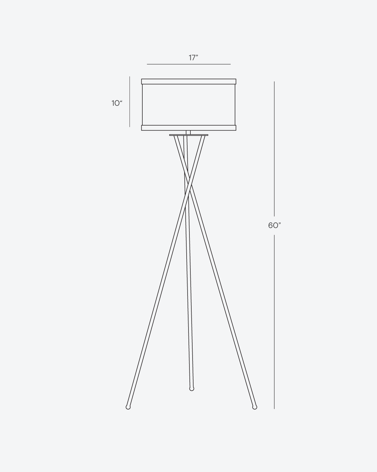 Juno Floor Lamp | LED Tripod with Unique Crisscross Base