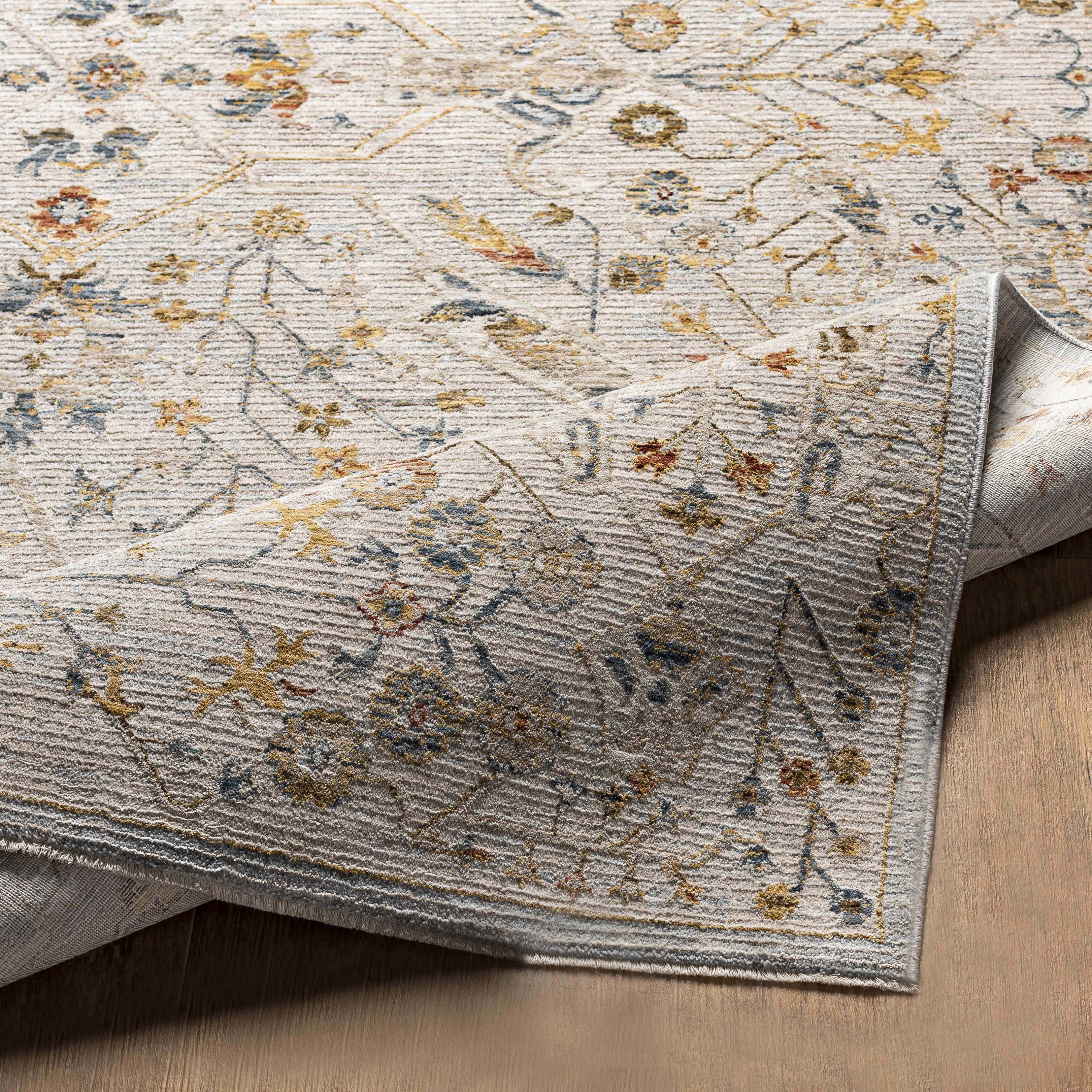 Bela Oushak Floral Rug  Machine Woven, Medium Pile, Made in Turkey