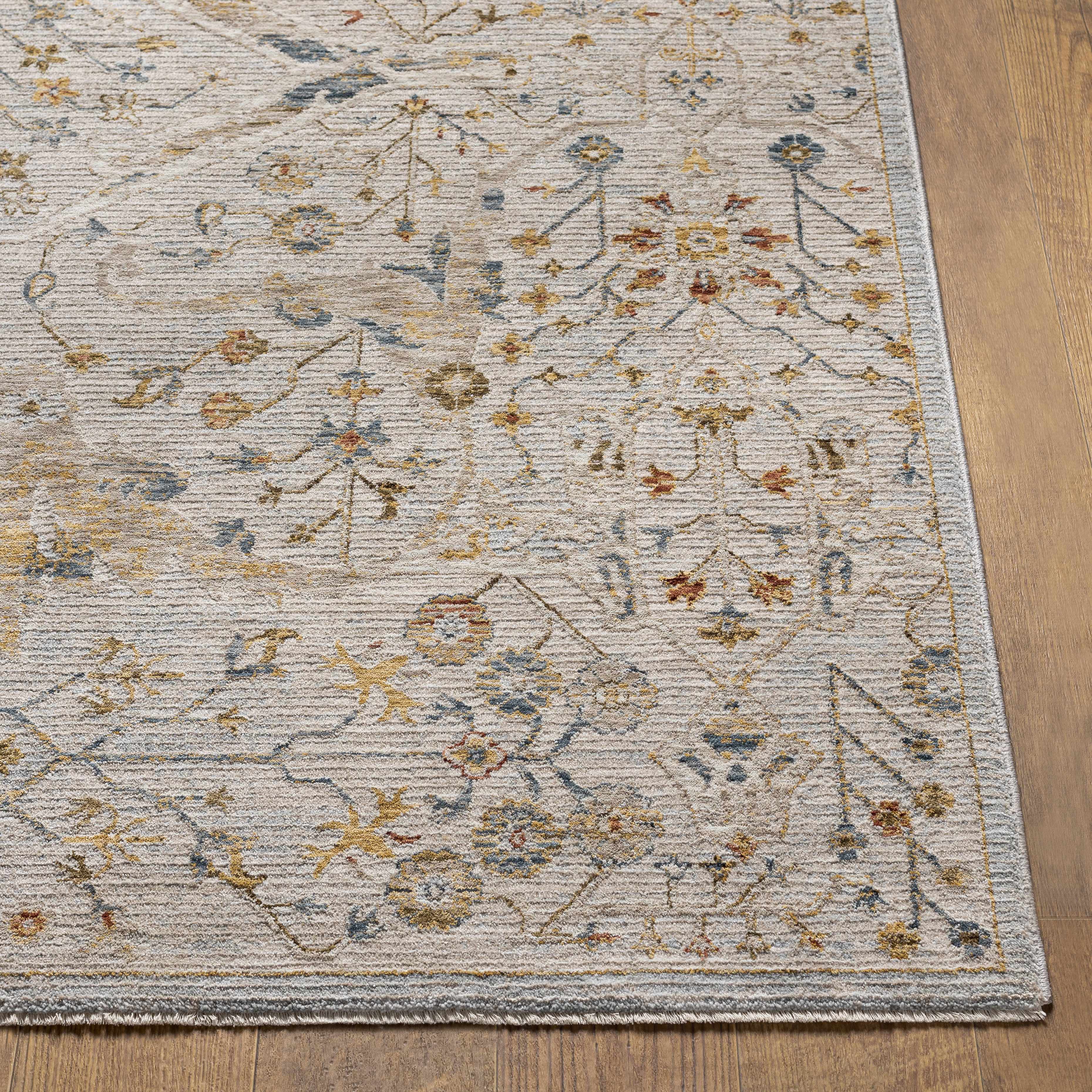 Bela Oushak Floral Rug  Machine Woven, Medium Pile, Made in Turkey