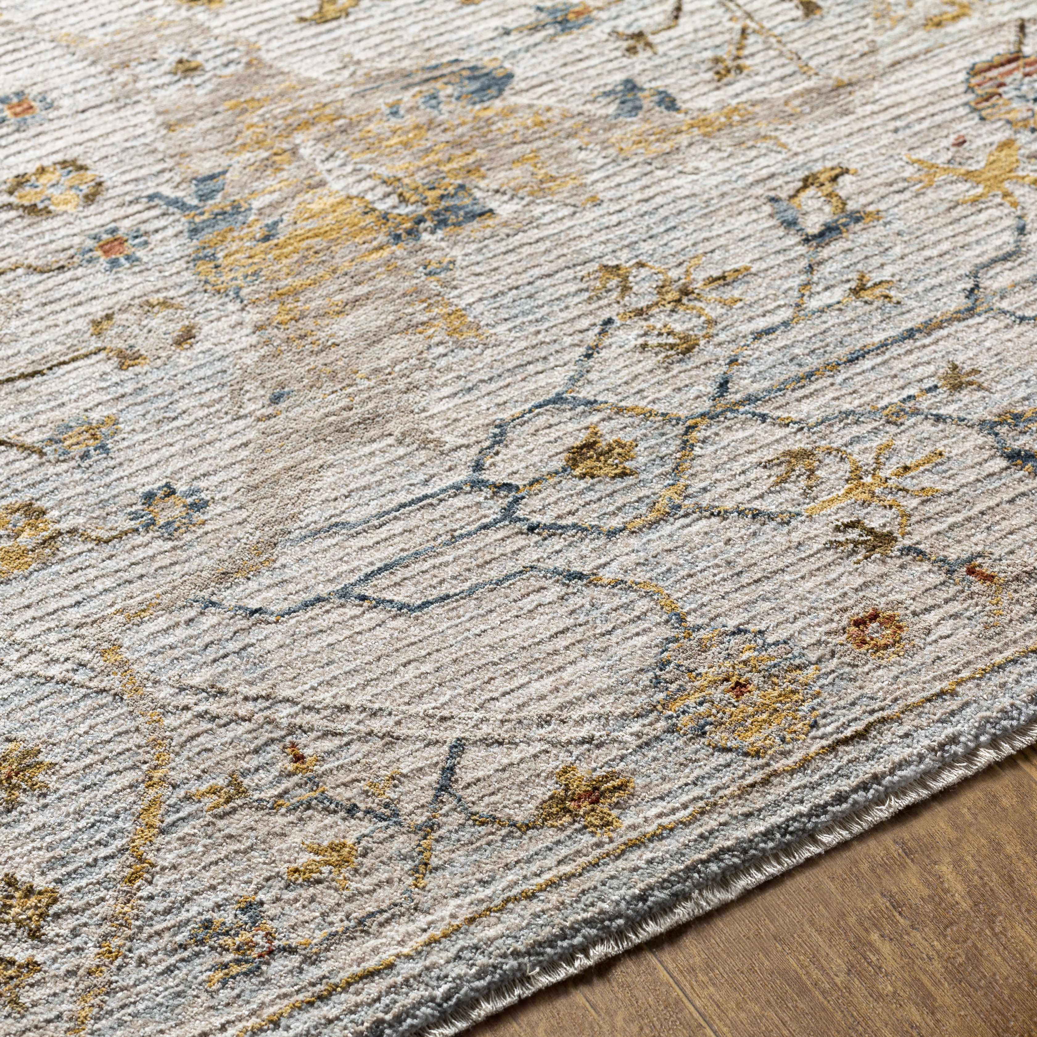 Bela Oushak Floral Rug  Machine Woven, Medium Pile, Made in Turkey