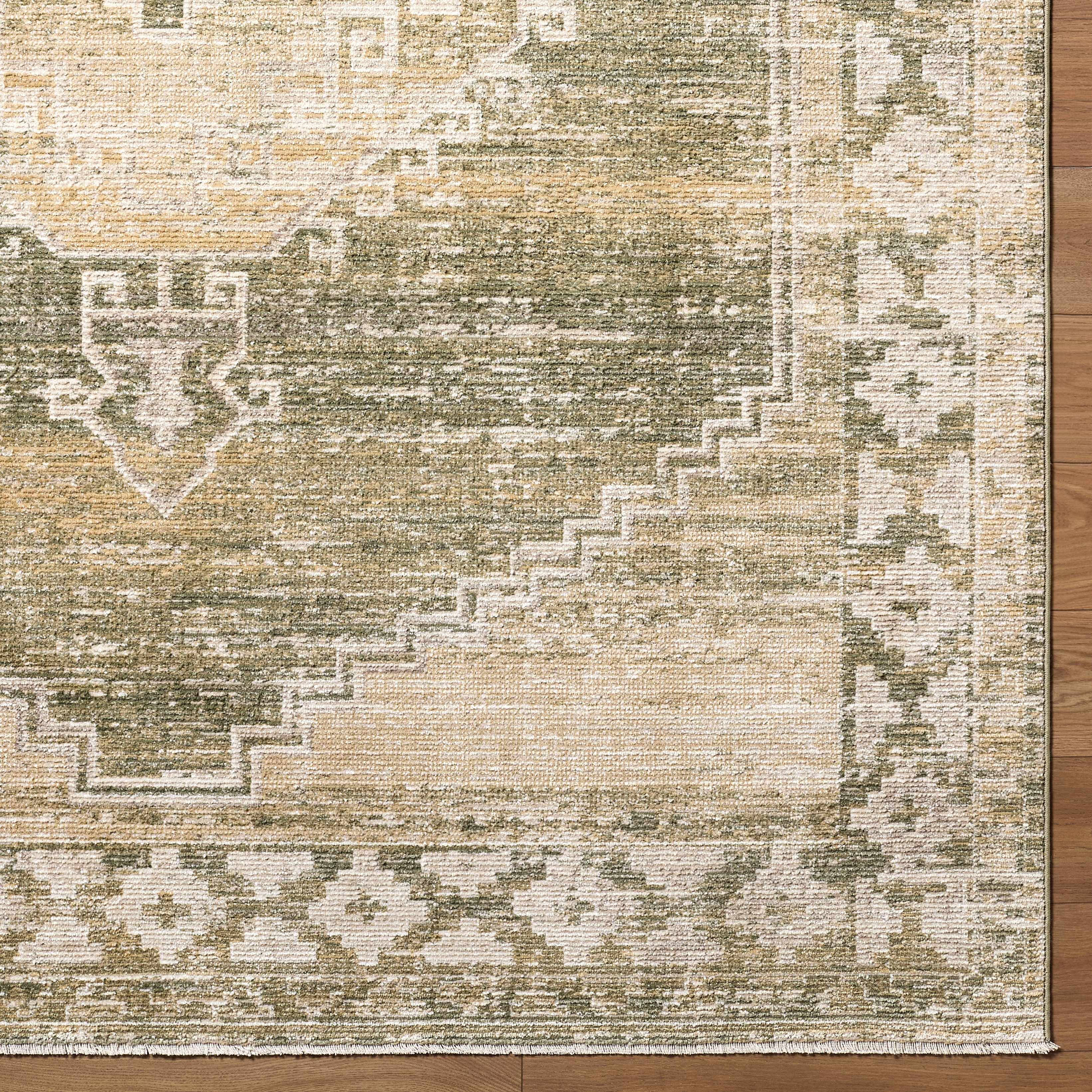 Kairo Area Rug  Machine Woven  Tan and Off White