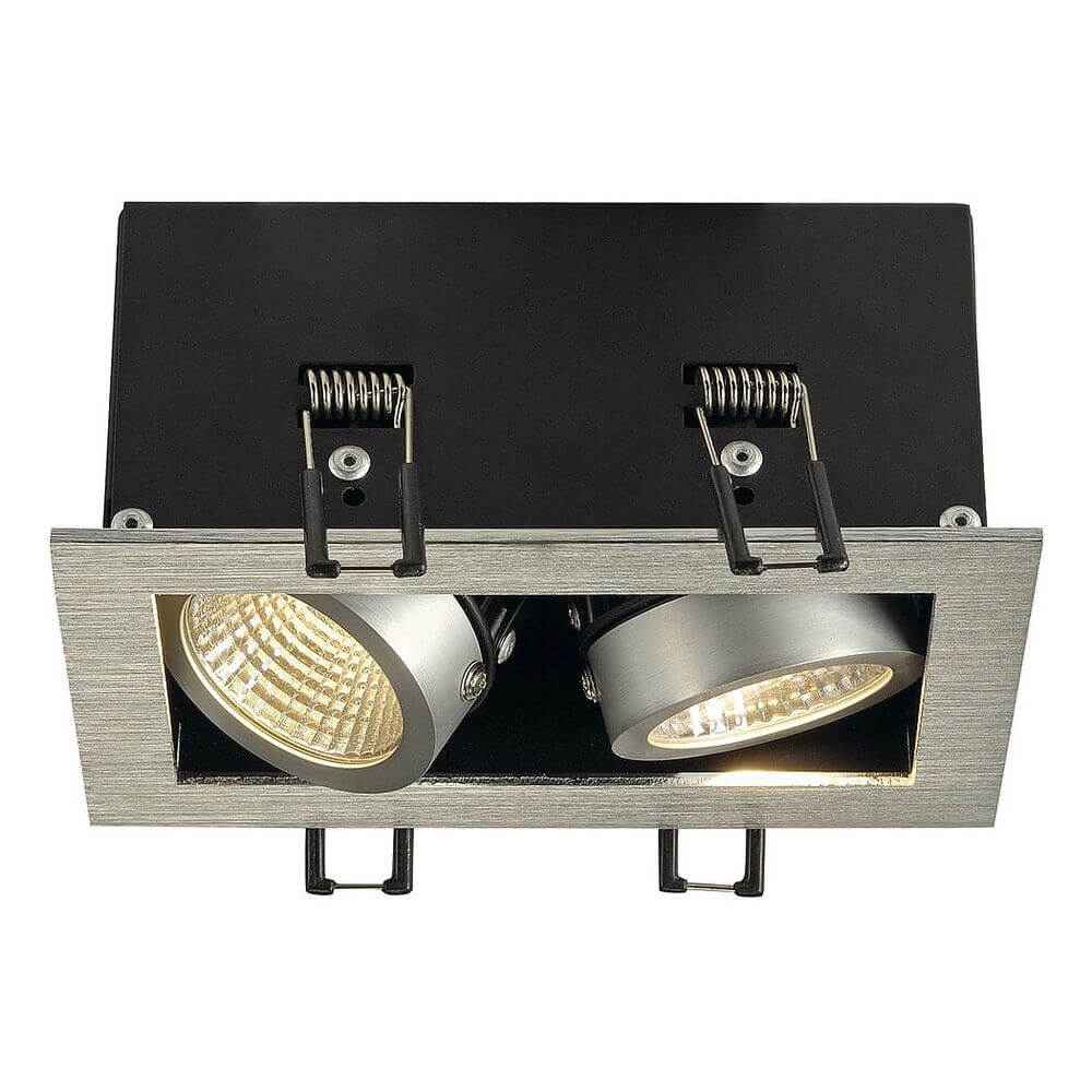 Kadux LED Recessed Light Set | Adjustable, Brushed Aluminum 3000K