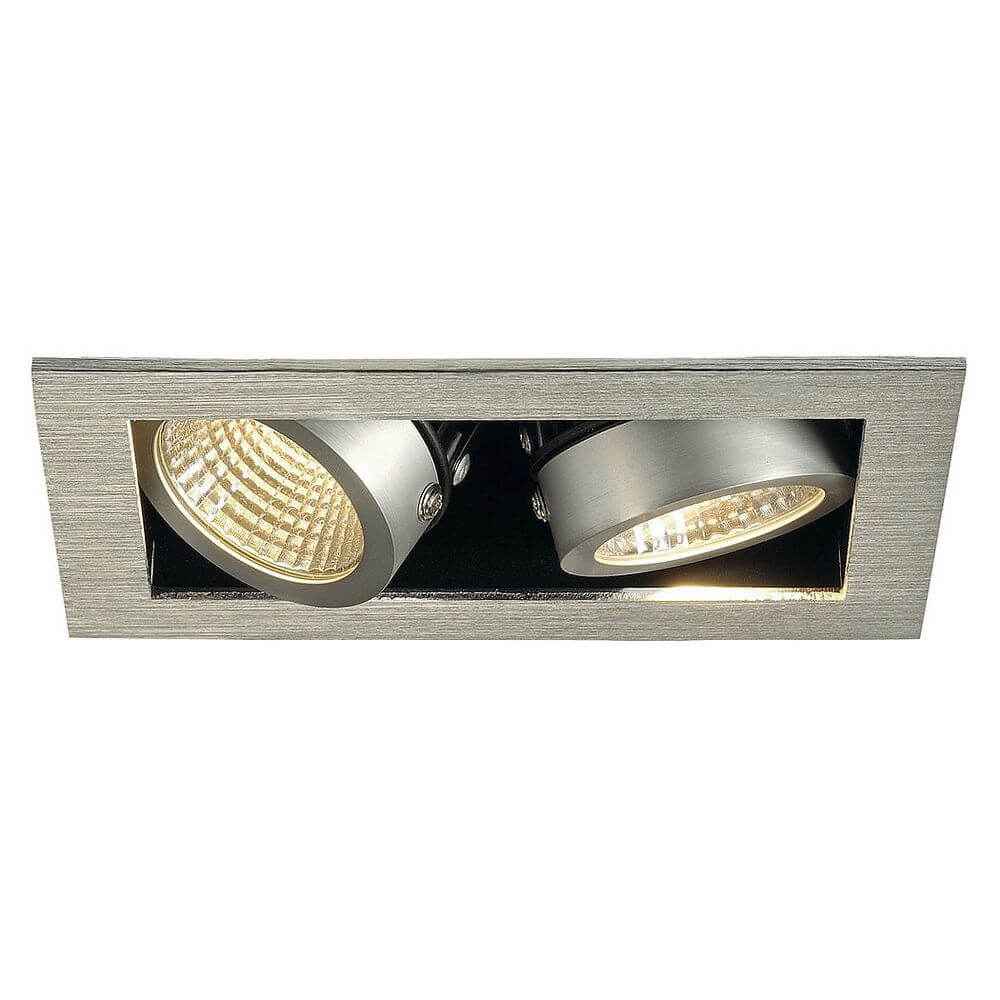 Kadux LED Recessed Light Set | Adjustable, Brushed Aluminum 3000K