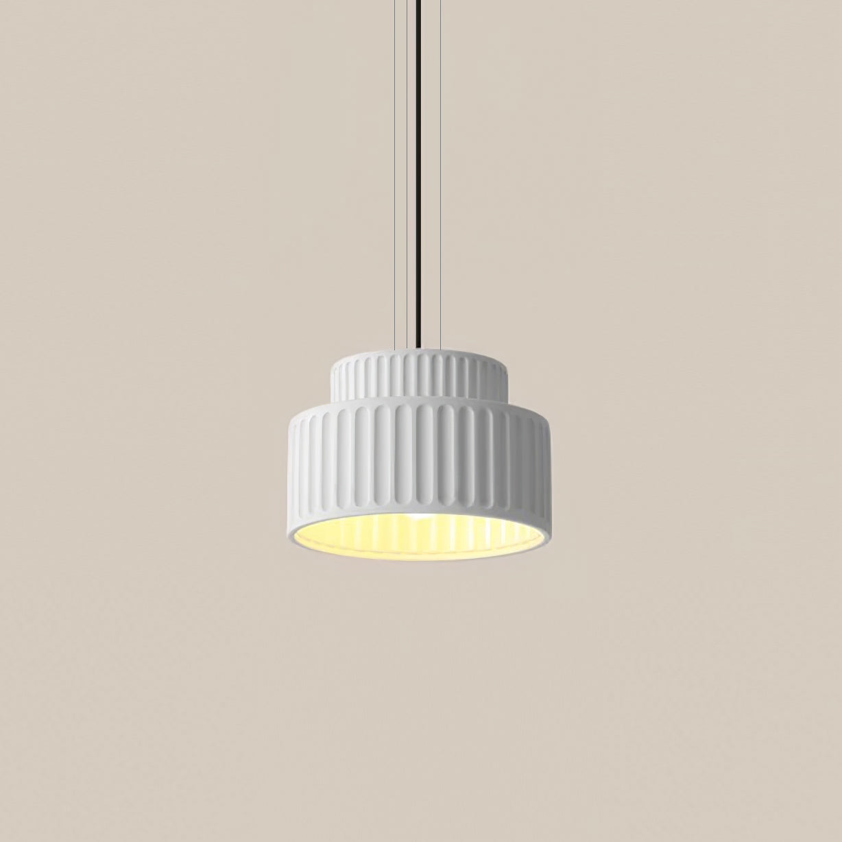 Aiko Pendant Lamp | Modern Classic Design, Pleated Resin Shade