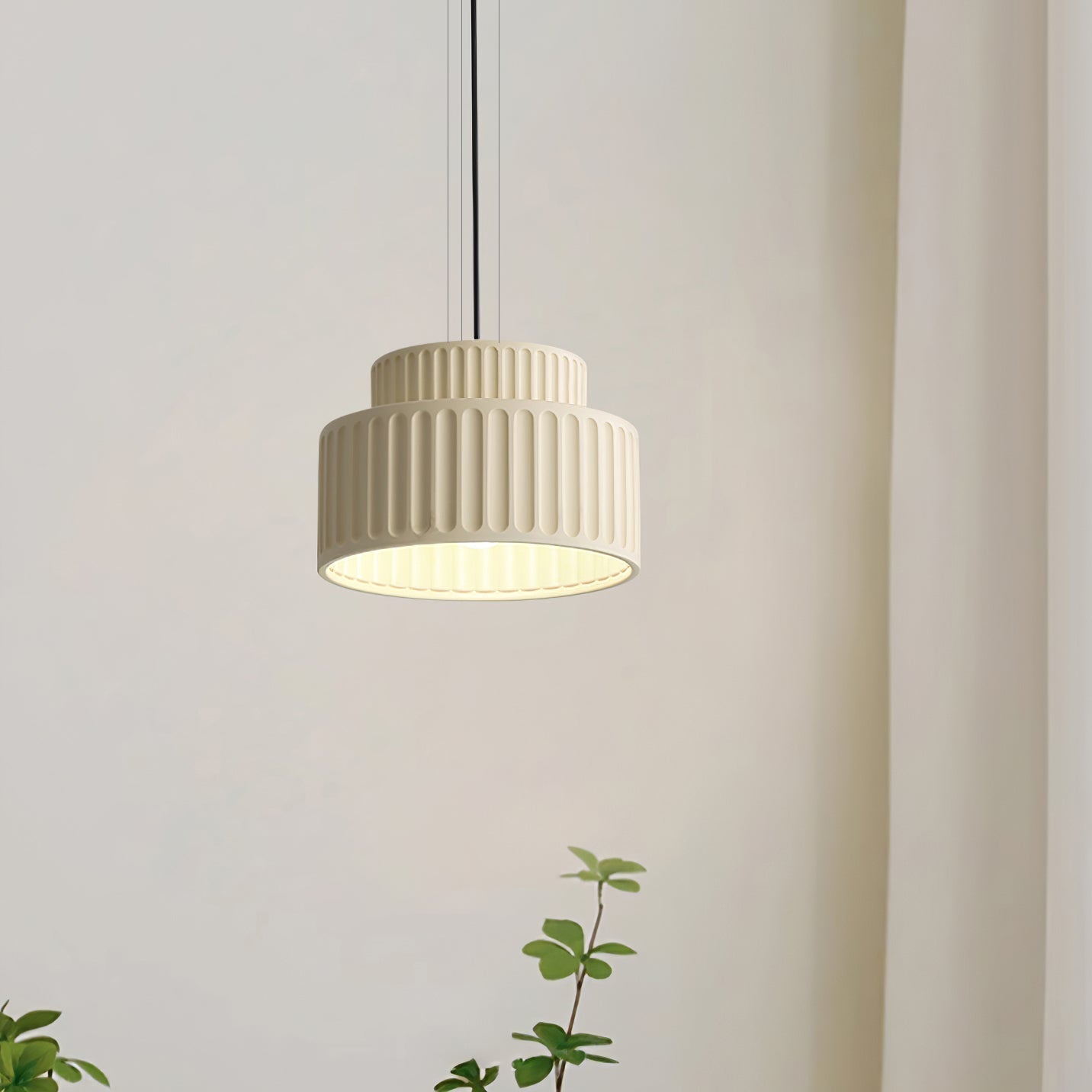 Aiko Pendant Lamp | Modern Classic Design, Pleated Resin Shade