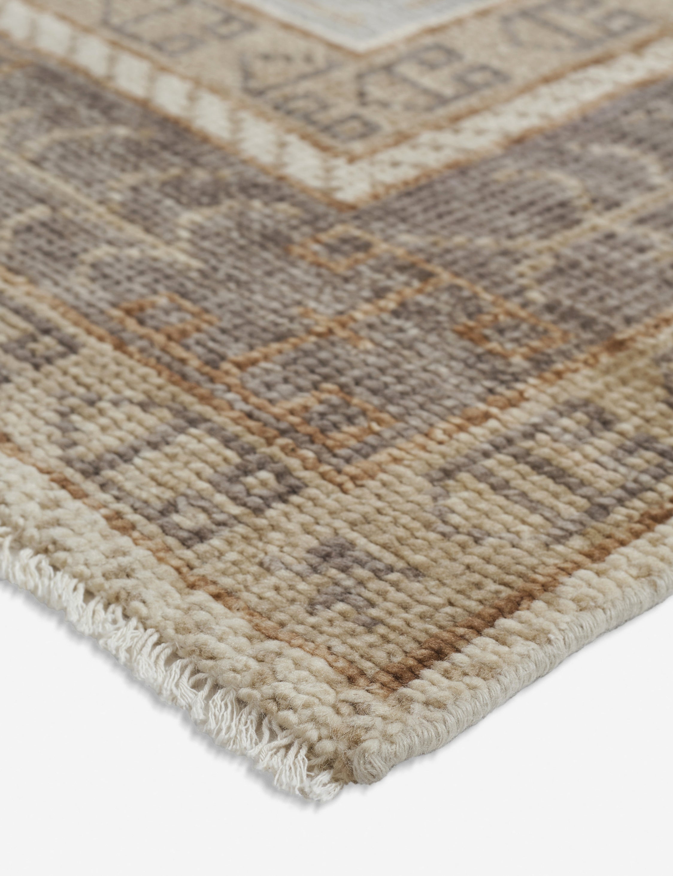 Kairo Wool Rug | Hand-Knotted, Low-Pile Geometric Design