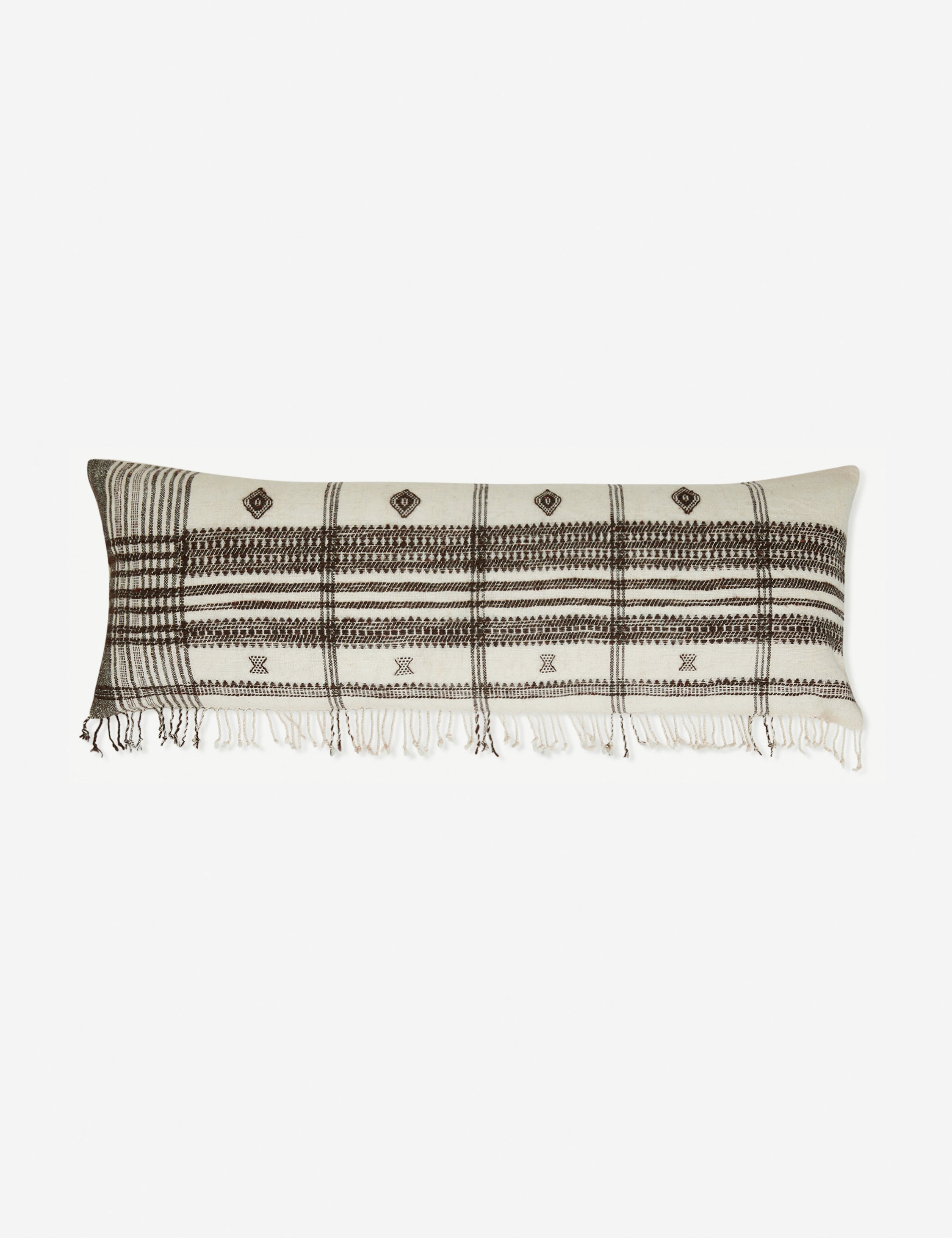 Kavi Throw Pillow | Hand Loomed Desi Wool, Geometric Patterns
