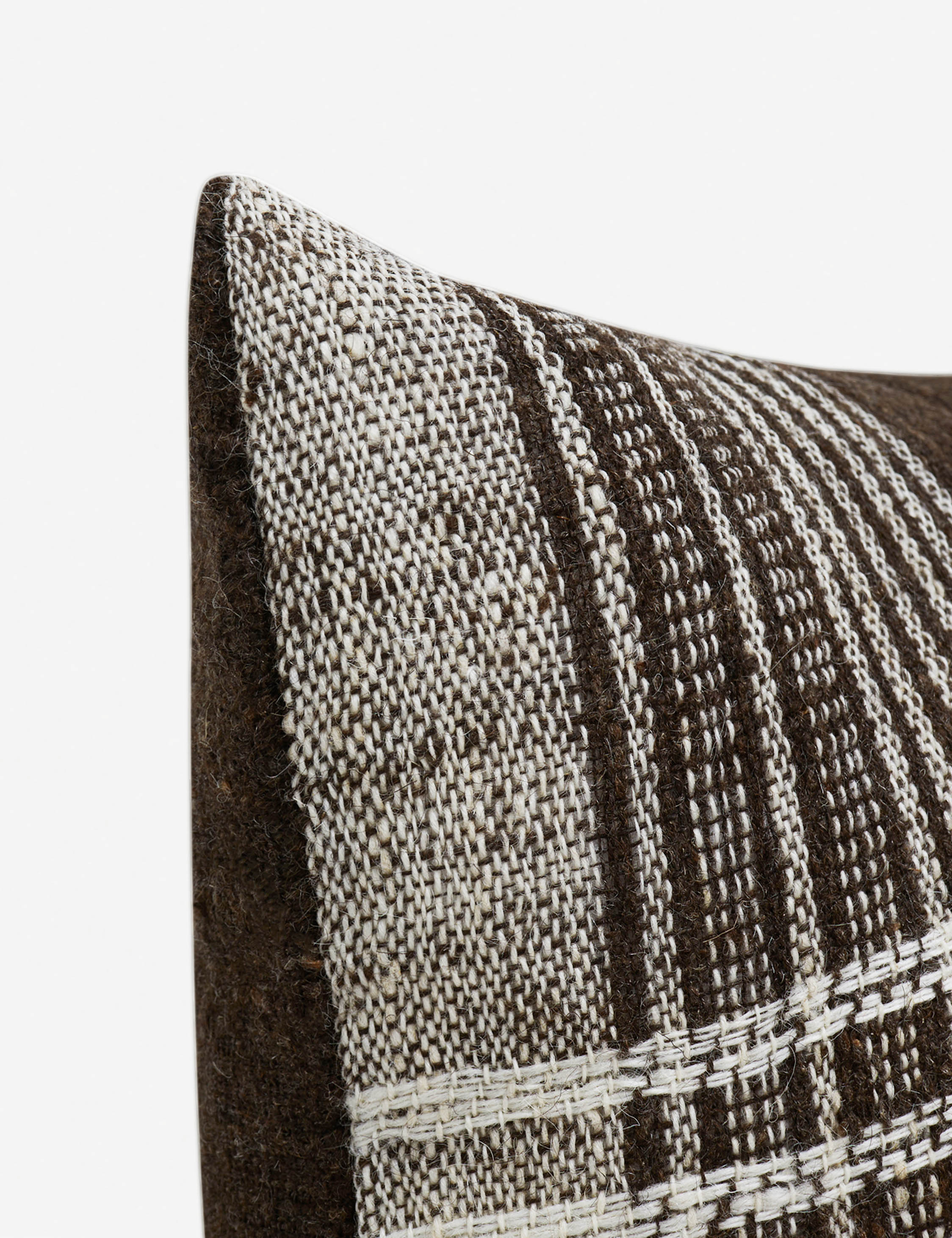 Kavi Throw Pillow | Hand Loomed Desi Wool, Geometric Patterns