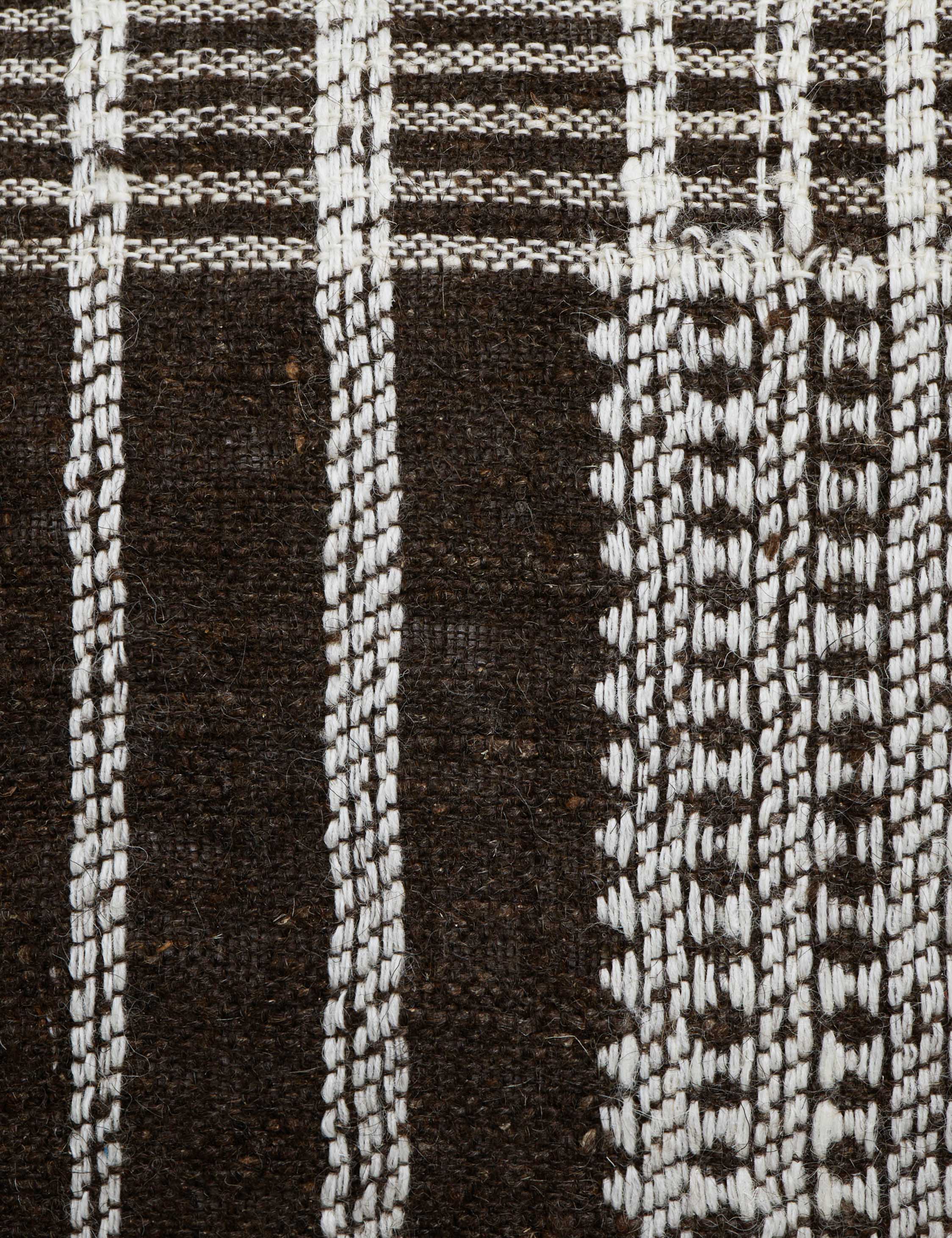 Kavi Throw Pillow | Hand Loomed Desi Wool, Geometric Patterns