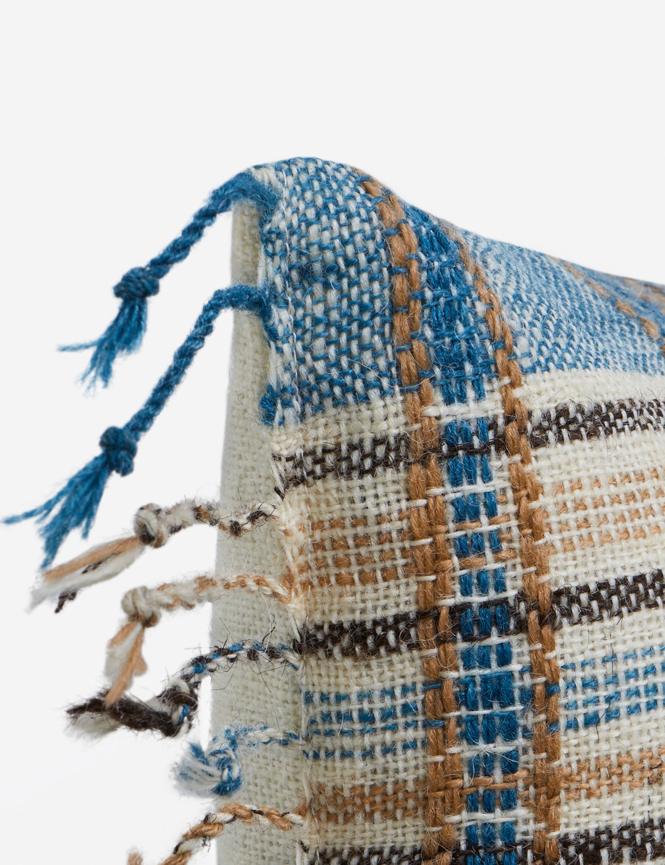 Kavi Throw Pillow | Hand Loomed Desi Wool, Geometric Patterns