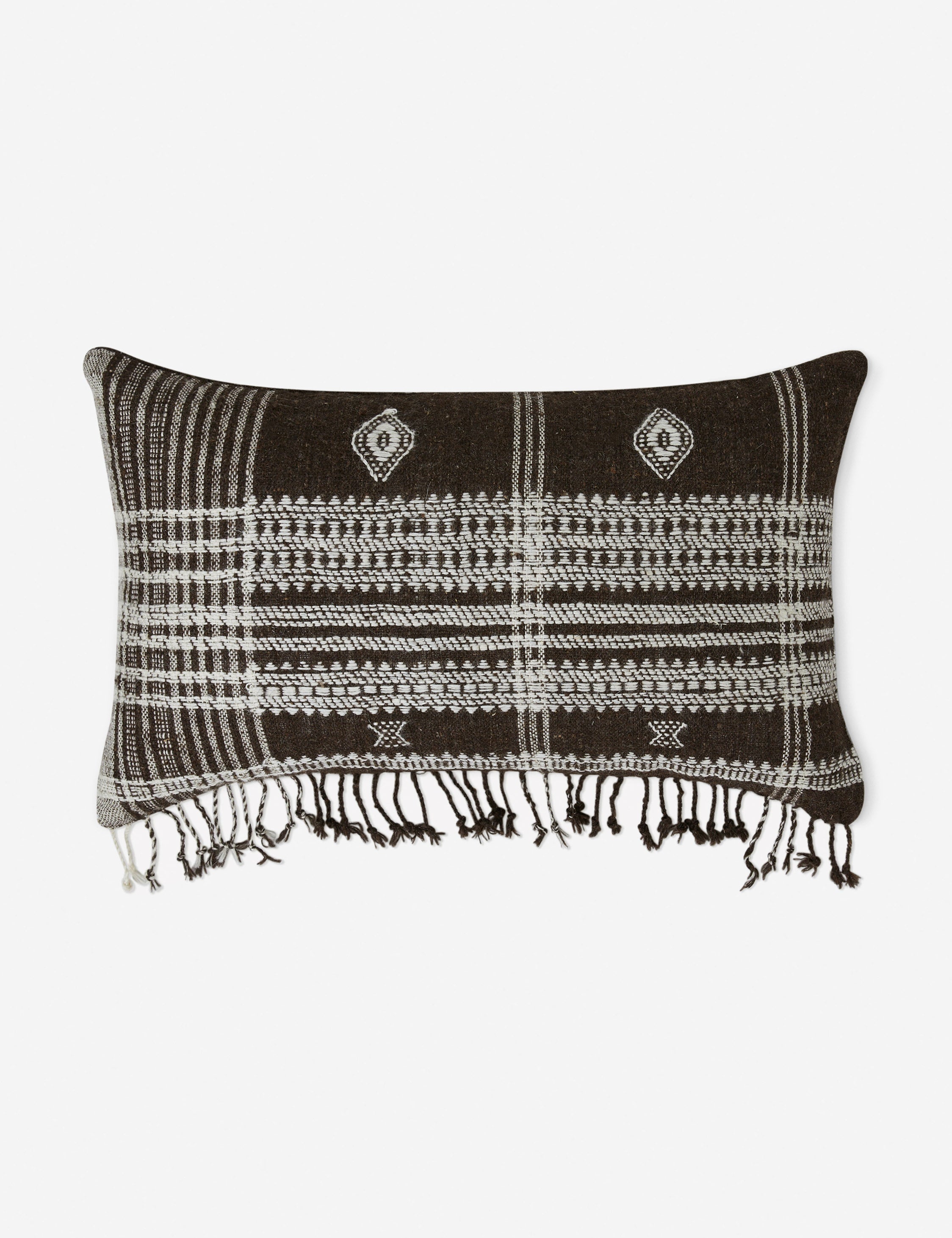Kavi Throw Pillow | Hand Loomed Desi Wool, Geometric Patterns