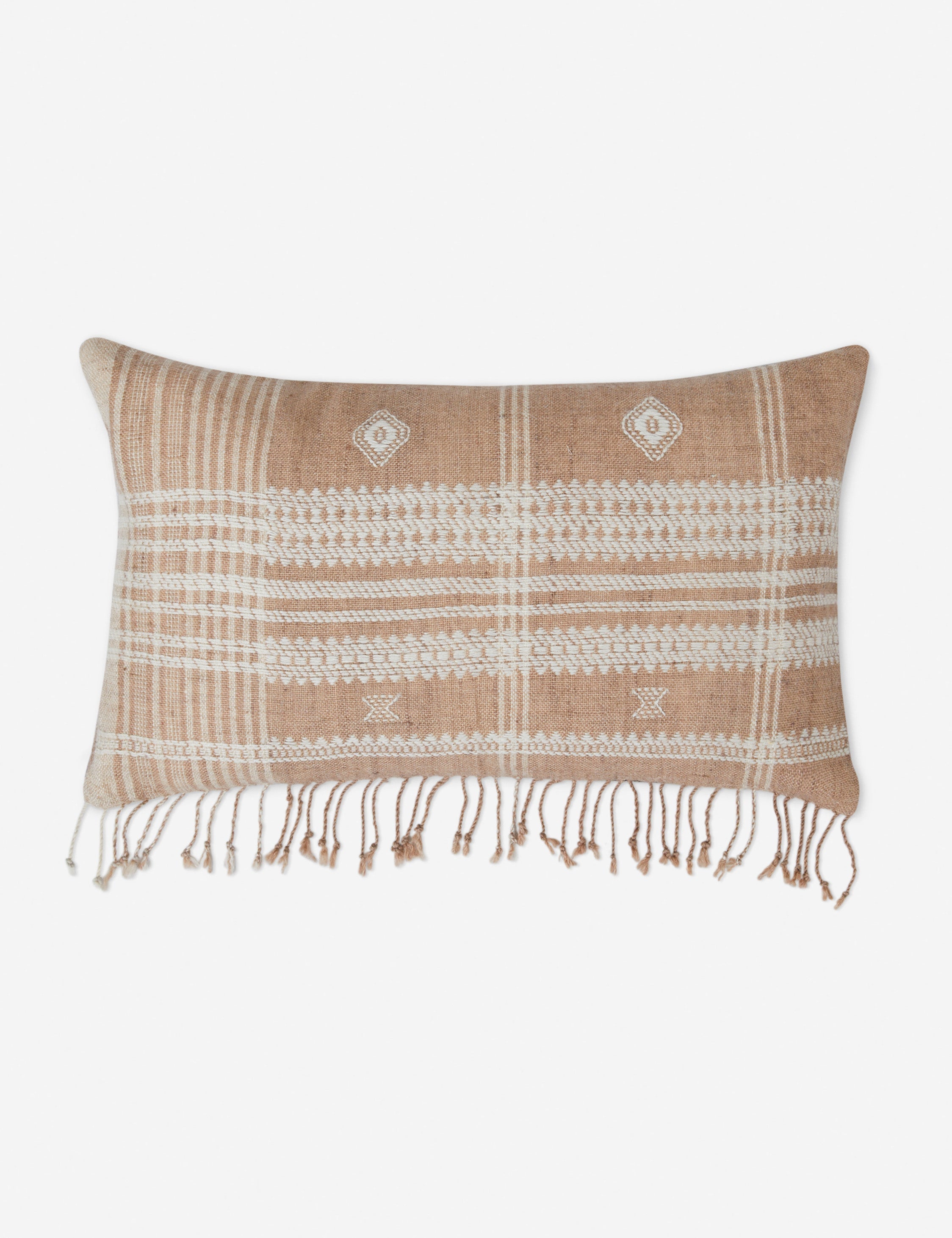 Kavi Throw Pillow | Hand Loomed Desi Wool, Geometric Patterns