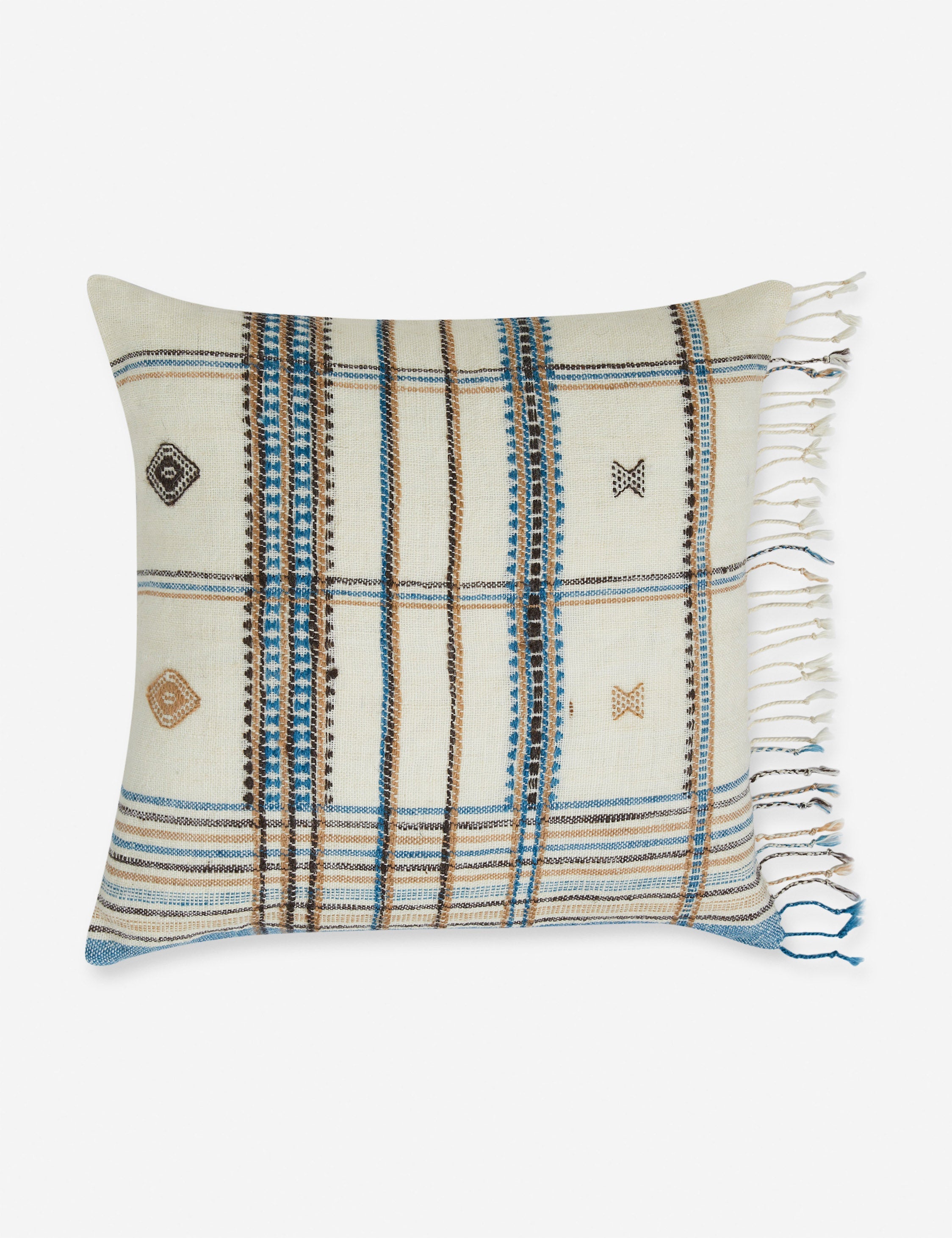Kavi Throw Pillow | Hand Loomed Desi Wool, Geometric Patterns