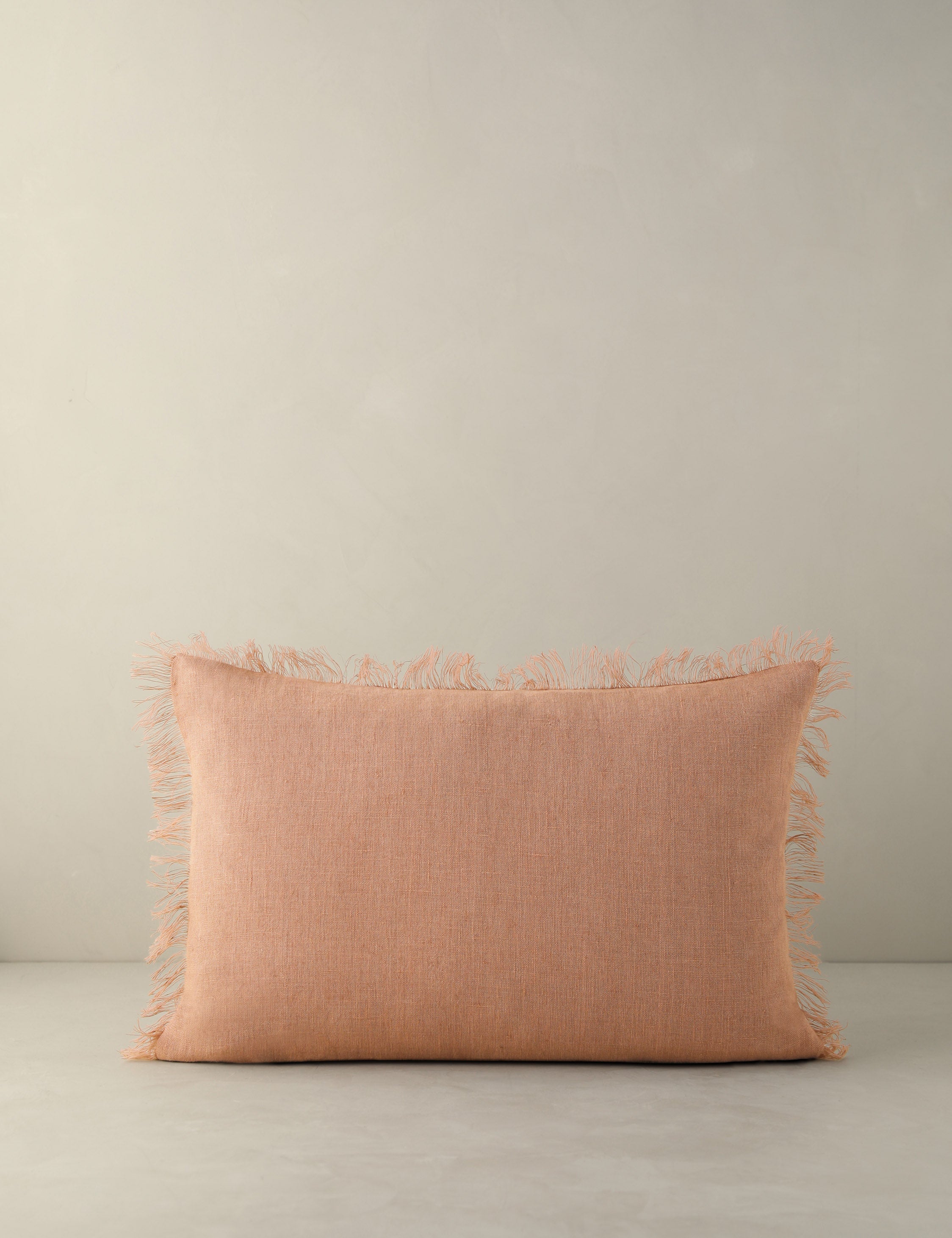 Kira Linen Pillow | Natural Fiber, Fringe Detail