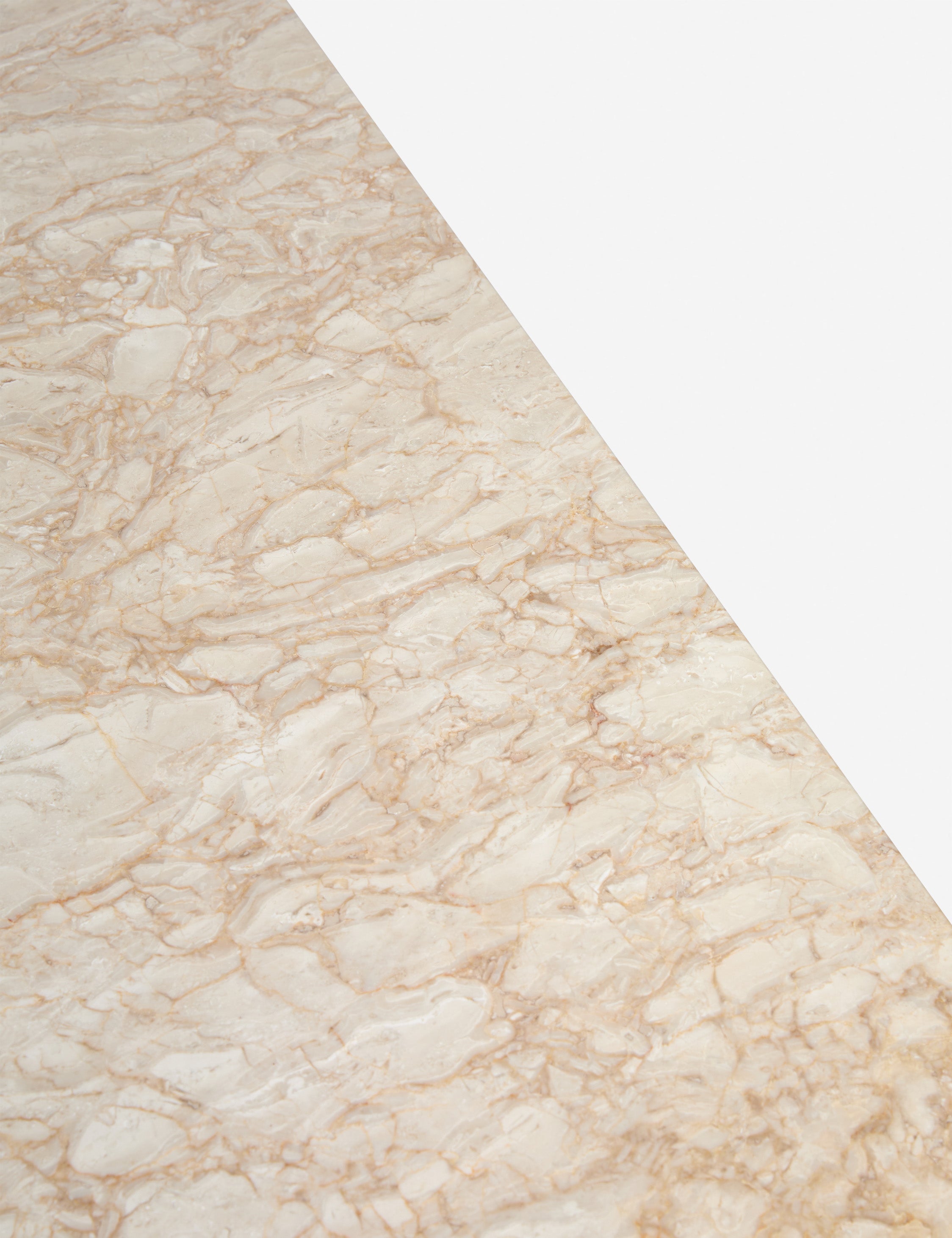Kona Coffee Table | Ivory Marble Top, Bronze-Plated Legs
