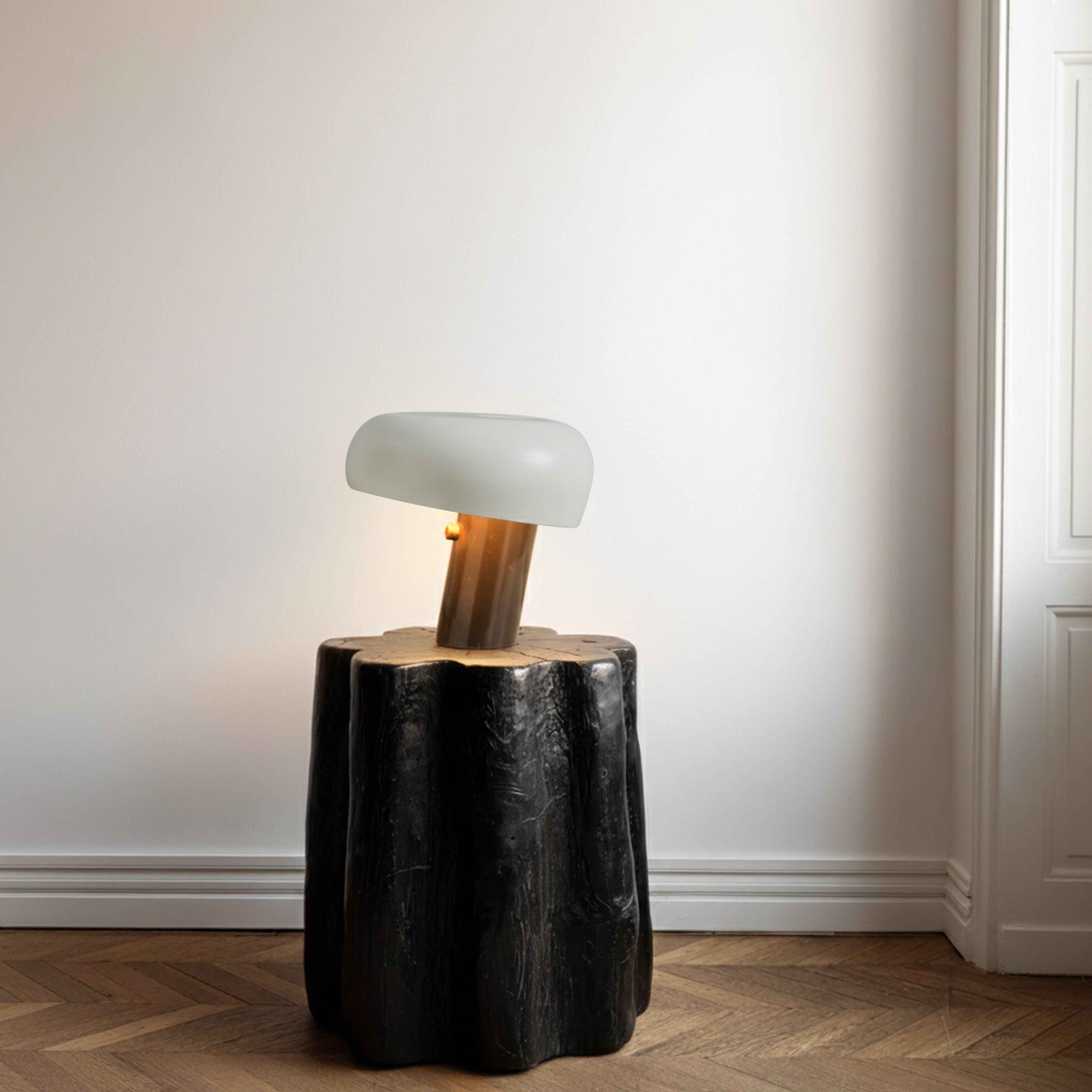 Kairo Table Lamp | Black Marble Base, Internal Dimmer