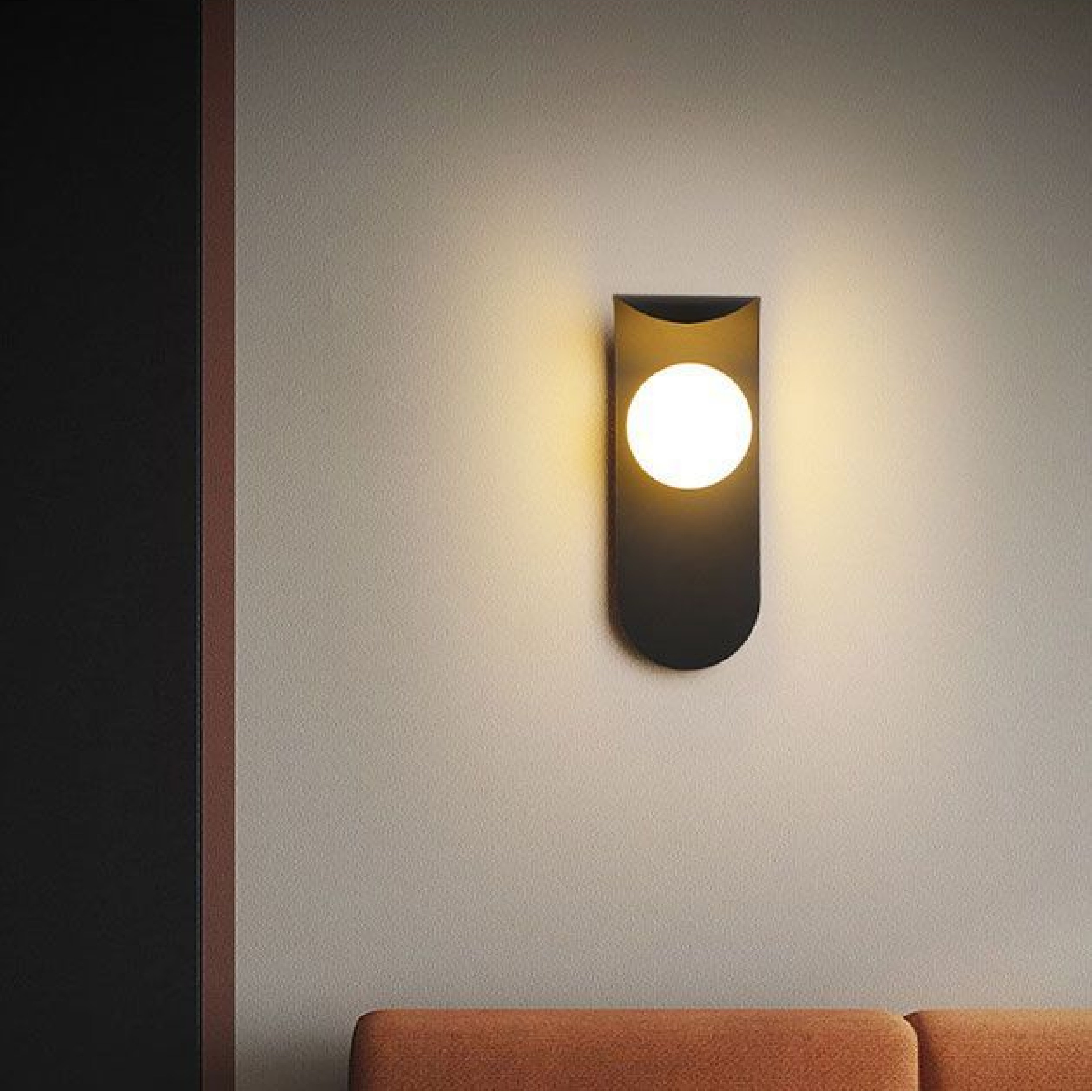 Bello Wall Light | Scandinavian Iron & Frosted Glass Design